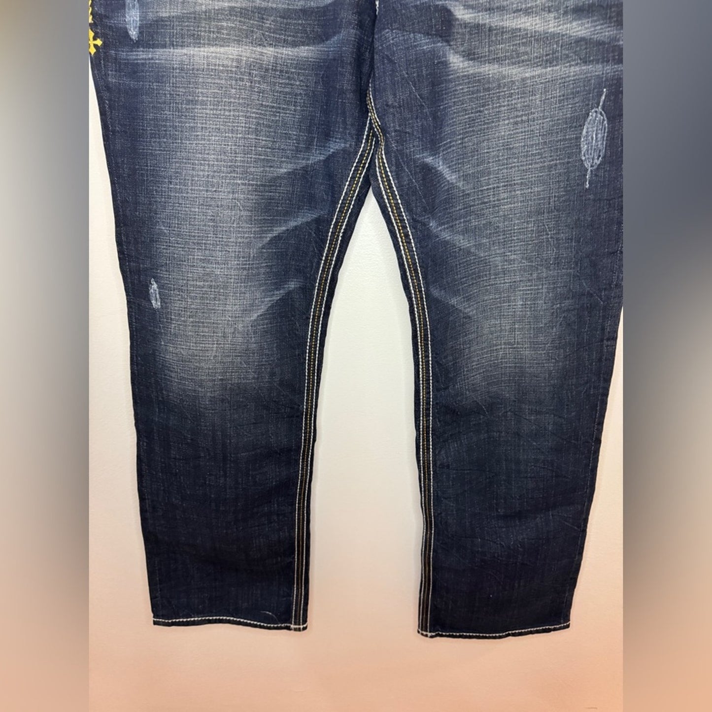 NWT W38xL32 Affliction Dark Blue Bootcut Jeans