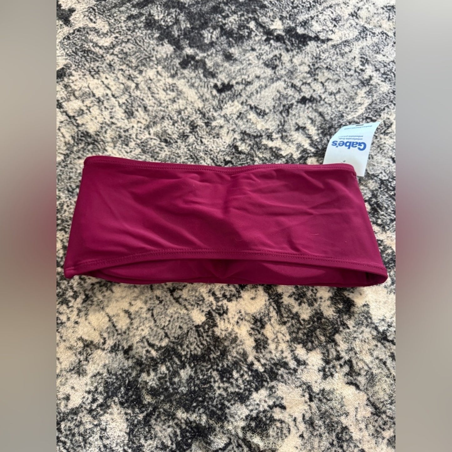 BNWT SM Unbranded Dark Pink Tube Bikini Top