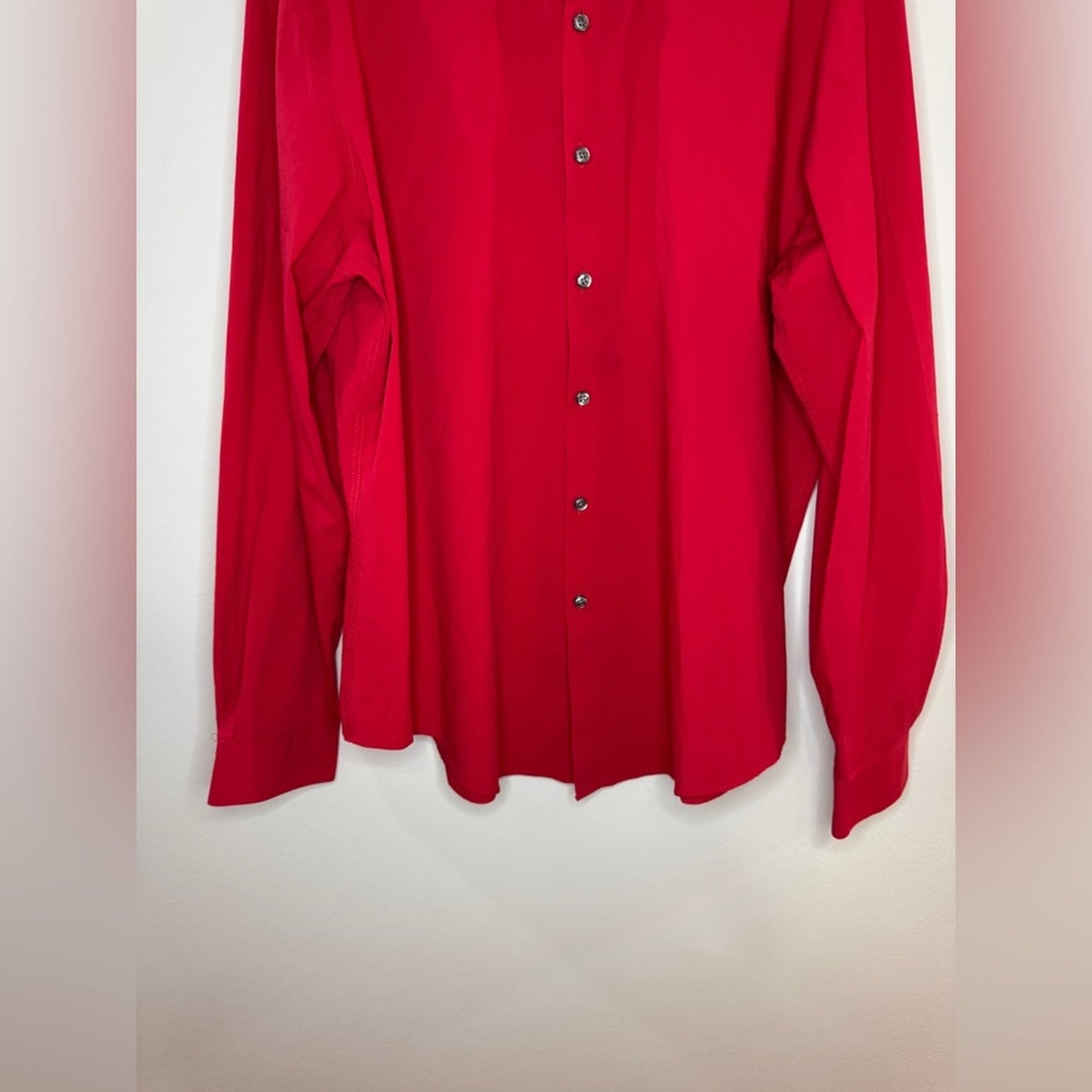 Pre-Owned XL Van Huesen Red Flex Button Up Shirt