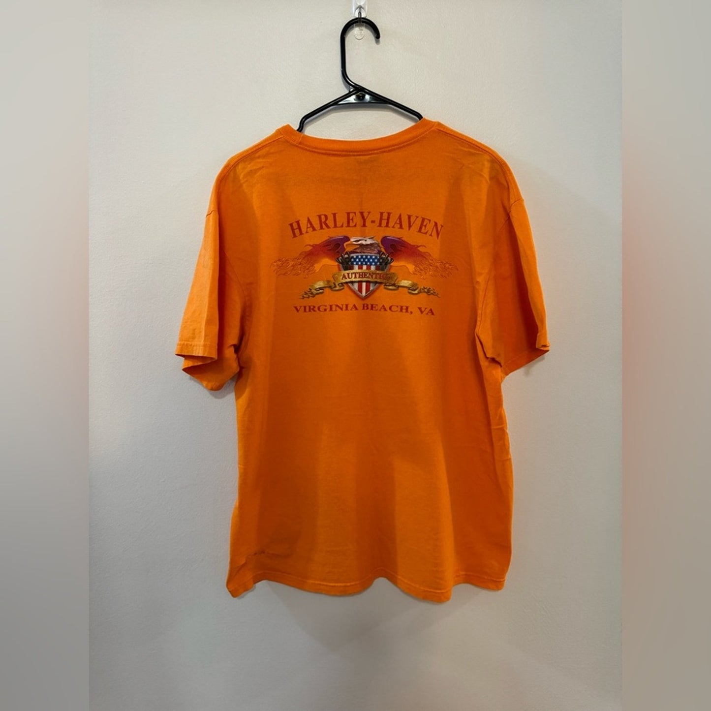 Pre-Owned XL Harley Davidson Vintage Orange Virginia Beach VA 2005 T-Shirt