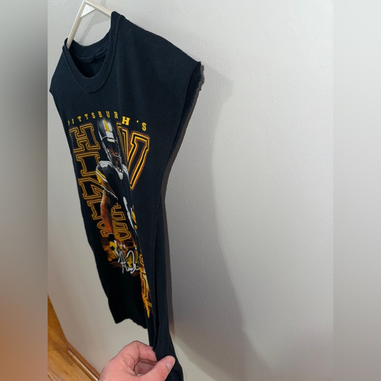 Pre-Owned Pittsburgh Steelers Hines Ward 2008 Cutoff Black Sleeveless Shirt