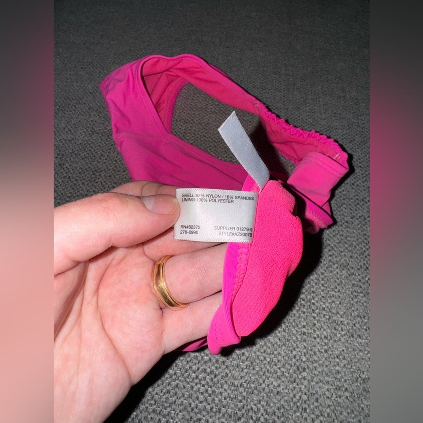 Pre-Owned LG Arizona Jean Co Pink Scrunch Bikini Bottom