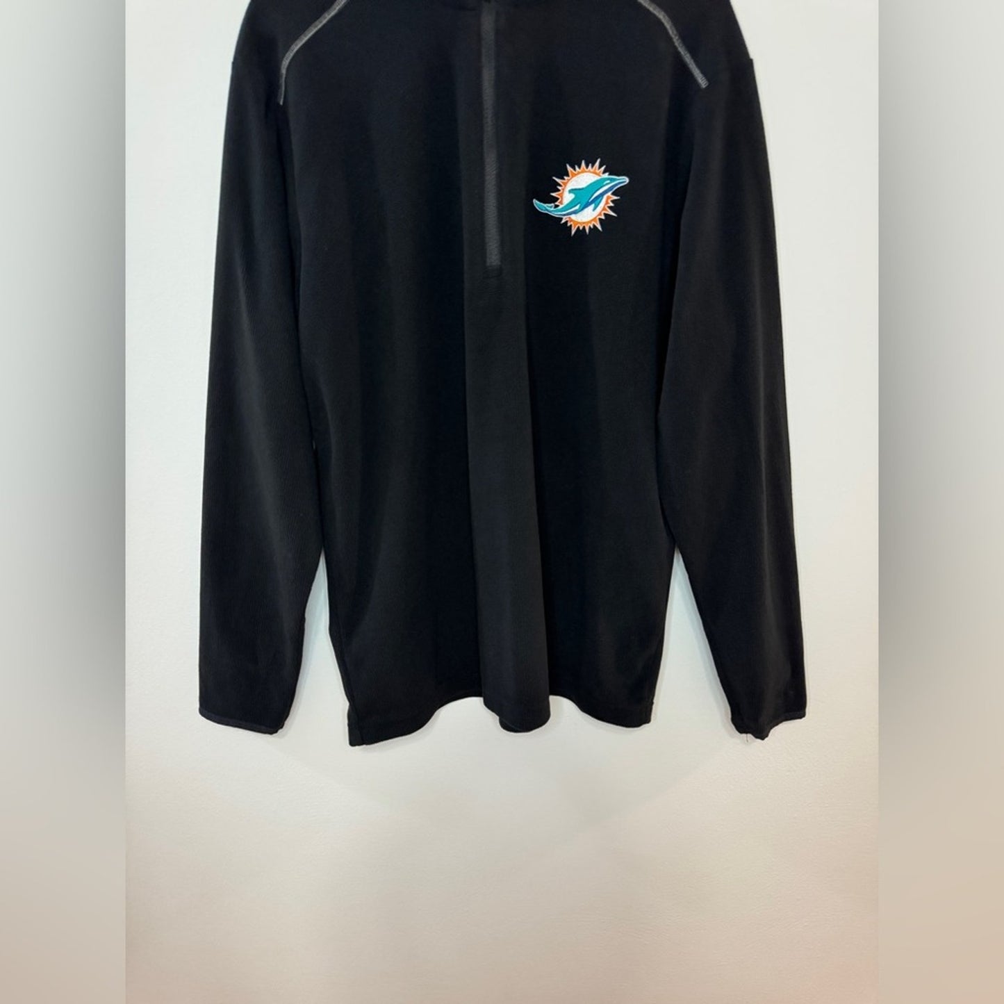 Pre-Owned LG Antigua Miami Dolphins Embroidered Quarter Zip Fleece Jacket