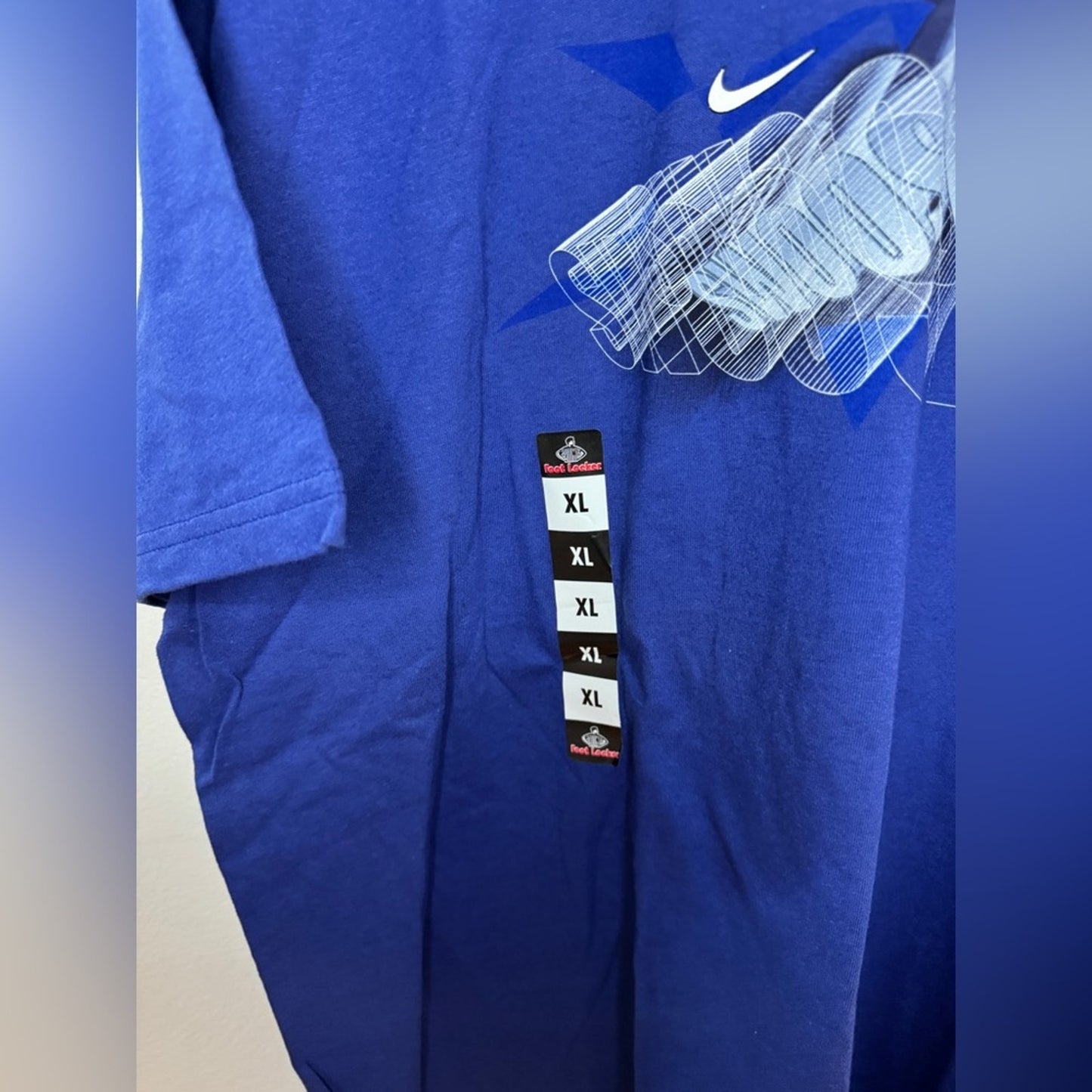 NWOT XL Nike Blue Swoosh Graphic Vintage T-Shirt
