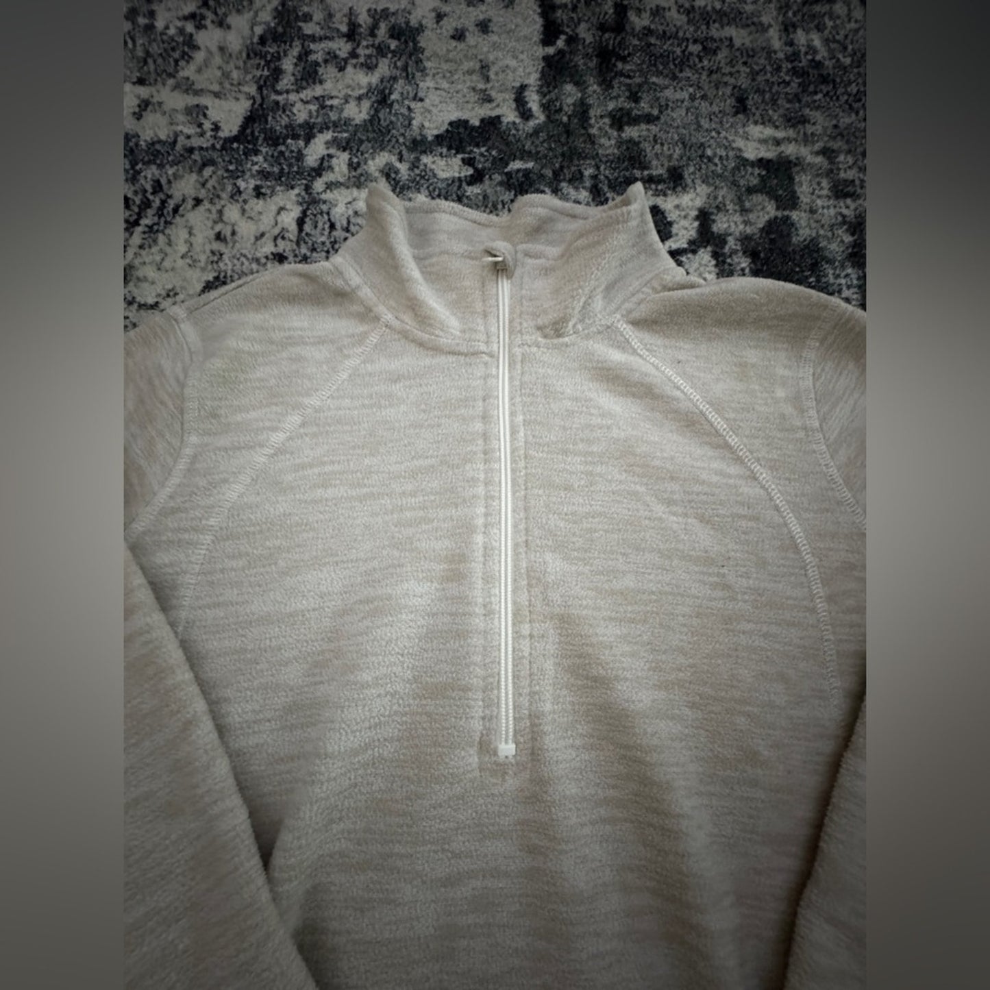 Pre-Owned MD St. John’s Bay Cream Quarter Zip Fleece Jacket