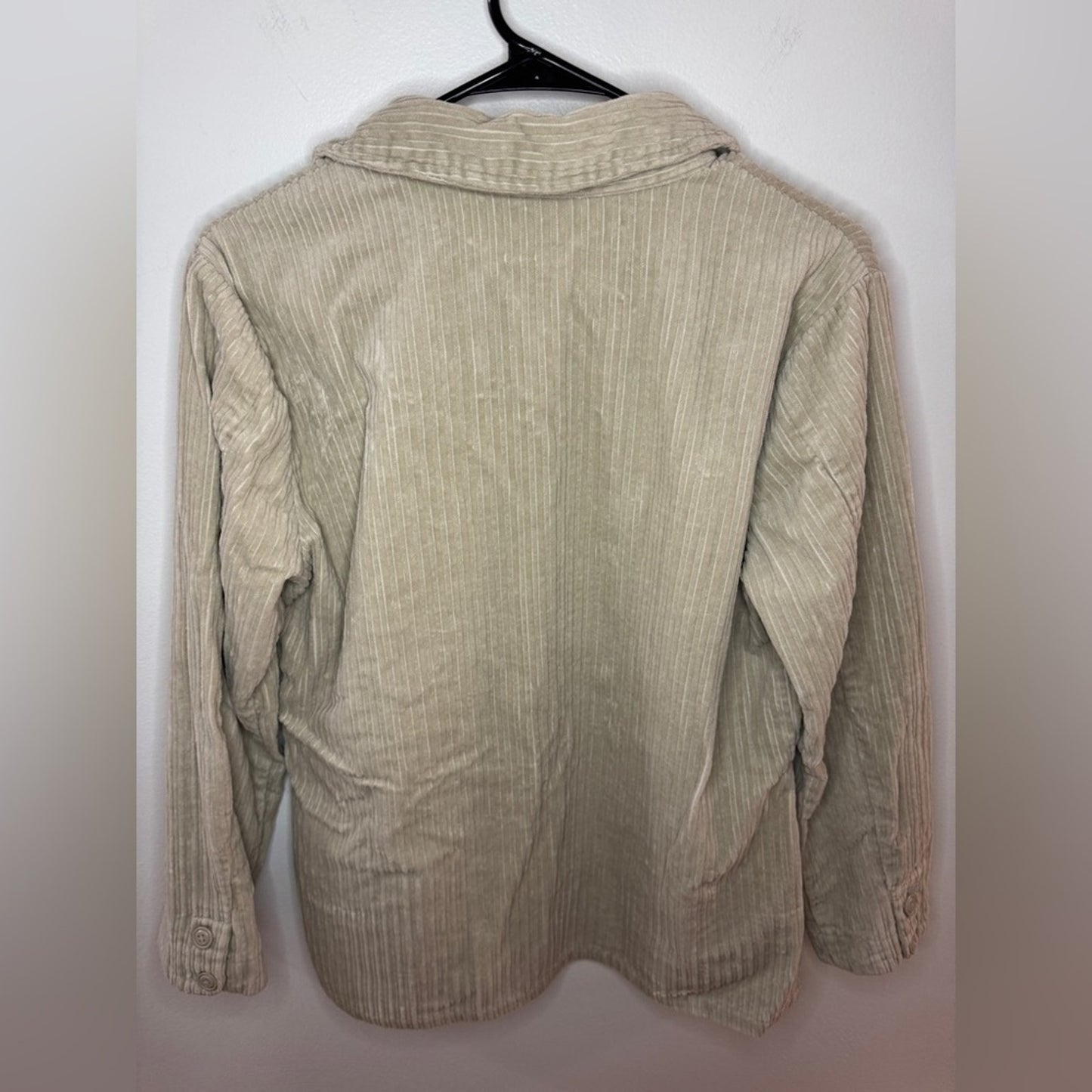 Pre-Owned MD Studio Works Grey Ribbed Button Up Shirt