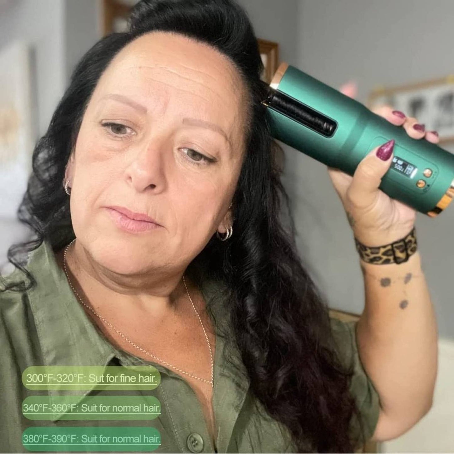 Lanboo Automatic Hair Curler, Cordless Hair Curler for Shoulder Length