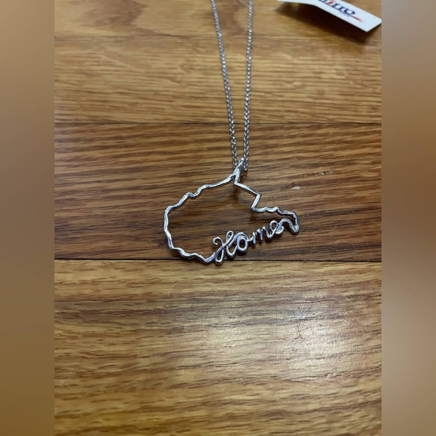 Nitro USA WV West Virginia Home State Outline Necklace
