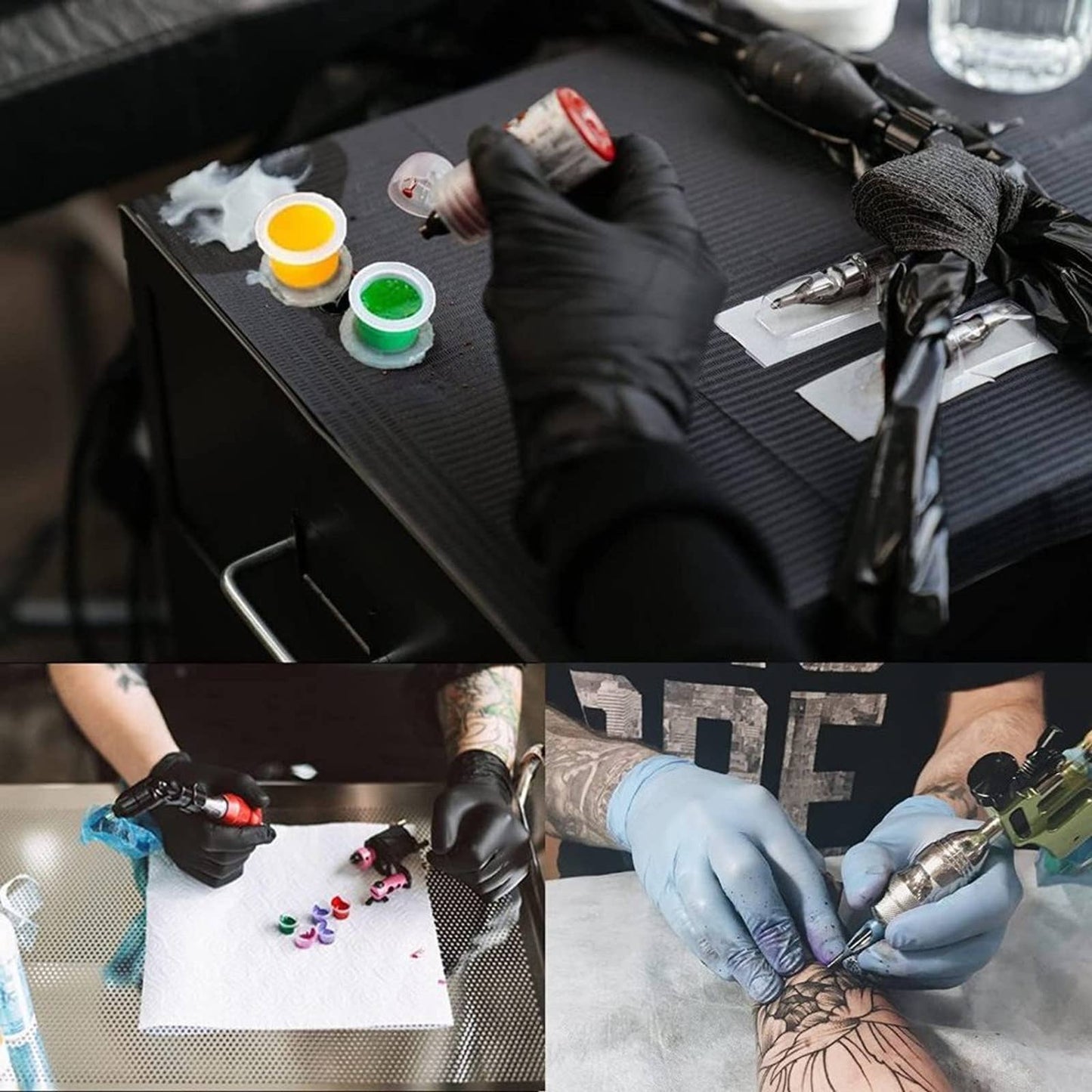 Tattoo Ink Cups, Urknall 300pcs Tattoo Ink Cups Mixed Size Tattoo Cups