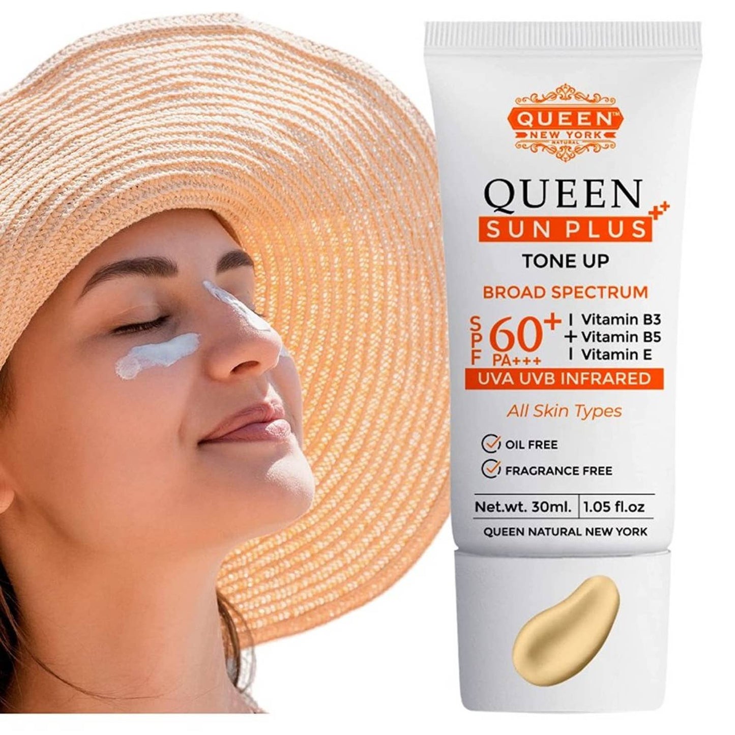 QUEEN SUN PLUS | TONE UP Sunscreen SPF 60 Primer-Anti Aging 1.05 fl. oz.