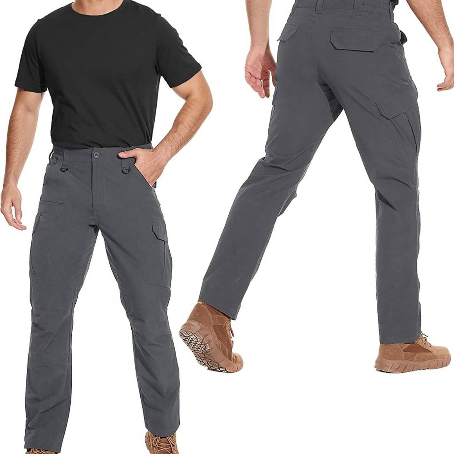 NATUVENIX Tactical Pants for Men, Water Resistant Hiking Cargo Pants 32X32
