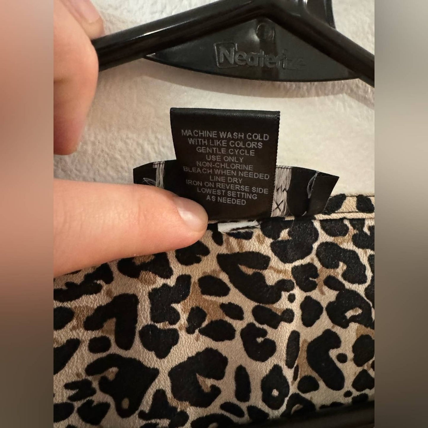 LG Trixxi Clothing Company Leopard Short Sleeve Button-Up Blouse