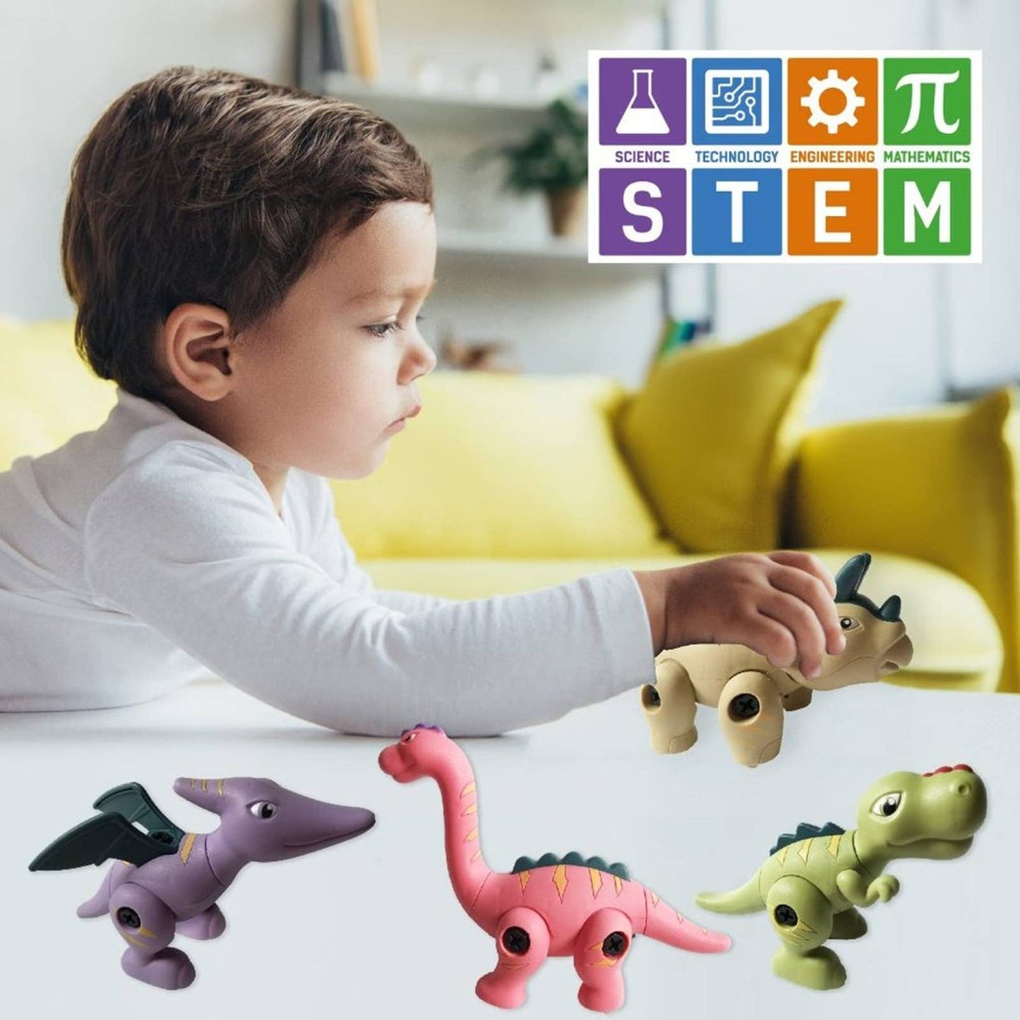 Kidtastic Take Apart Dinosaur Building Set for Kids Ages 3-9 and Up
