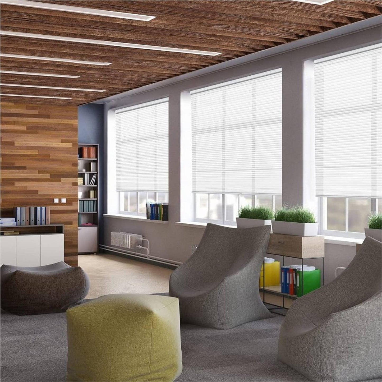 BlinDecor Light Filtering Cellular Shades Cordless 35" x 64" Honeycomb Blinds