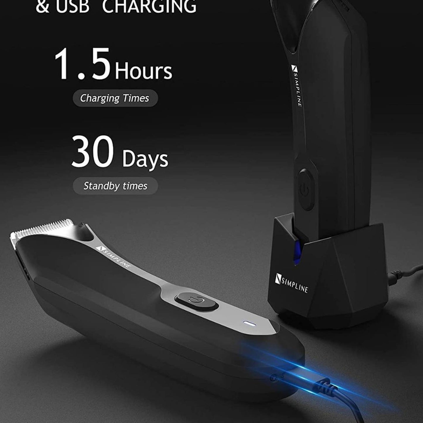 Body Hair Trimmer for Men with Led Light, Waterproof