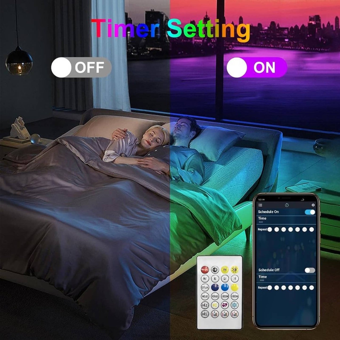 Hoche Smart Fairy Light 33FT USB String Light App Control Music Sync