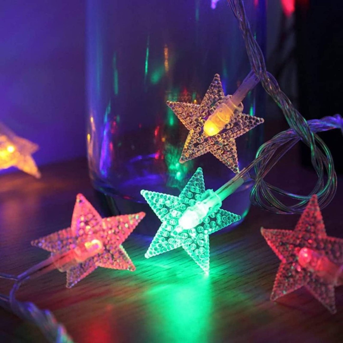 Star String Lights Waterproof Indoor Twinkle Christmas Lights for Bedroom Decor