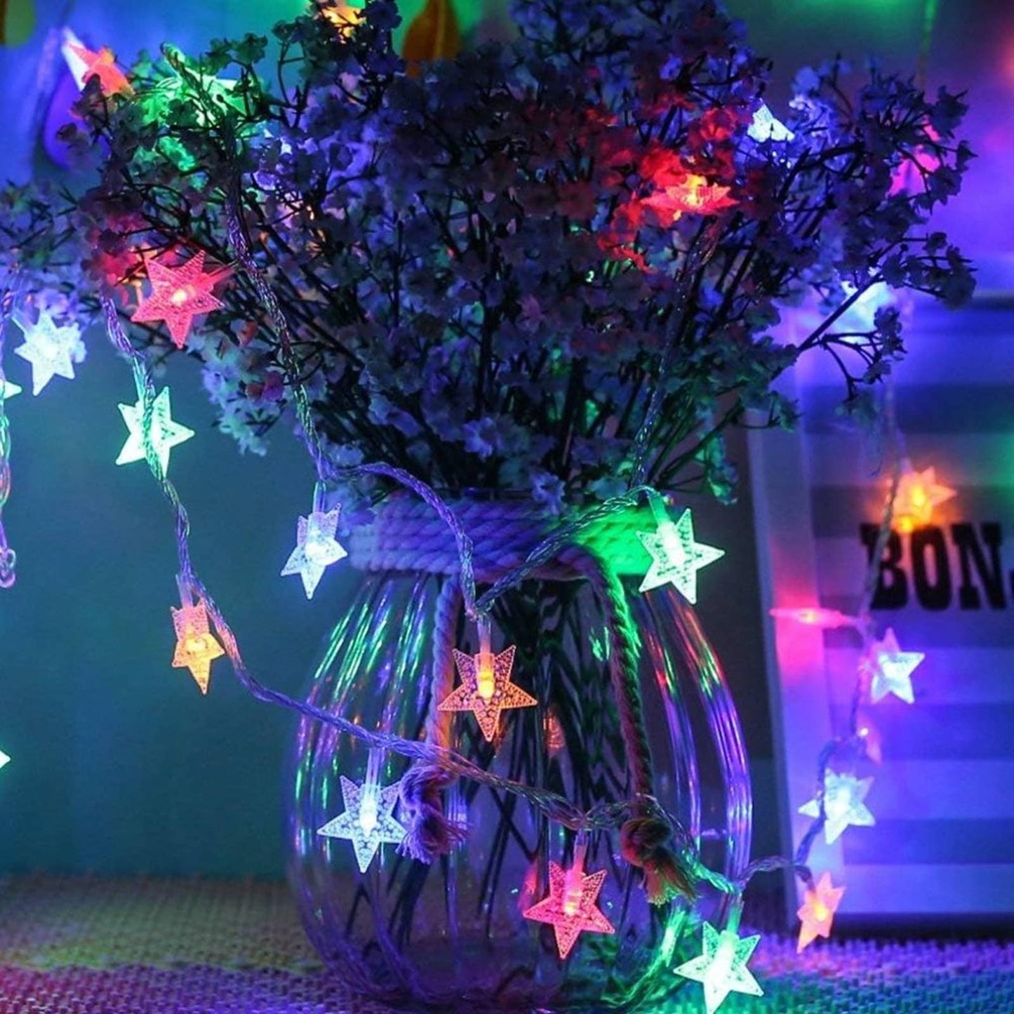 Star String Lights Waterproof Indoor Twinkle Christmas Lights for Bedroom Decor