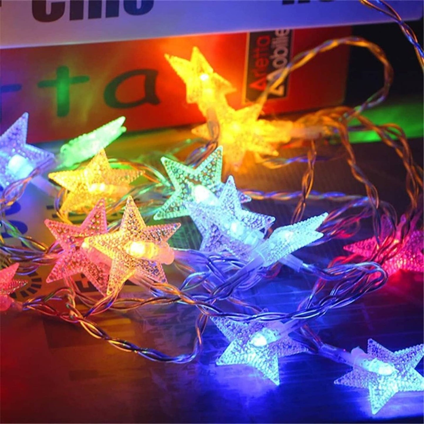Star String Lights Waterproof Indoor Twinkle Christmas Lights for Bedroom Decor