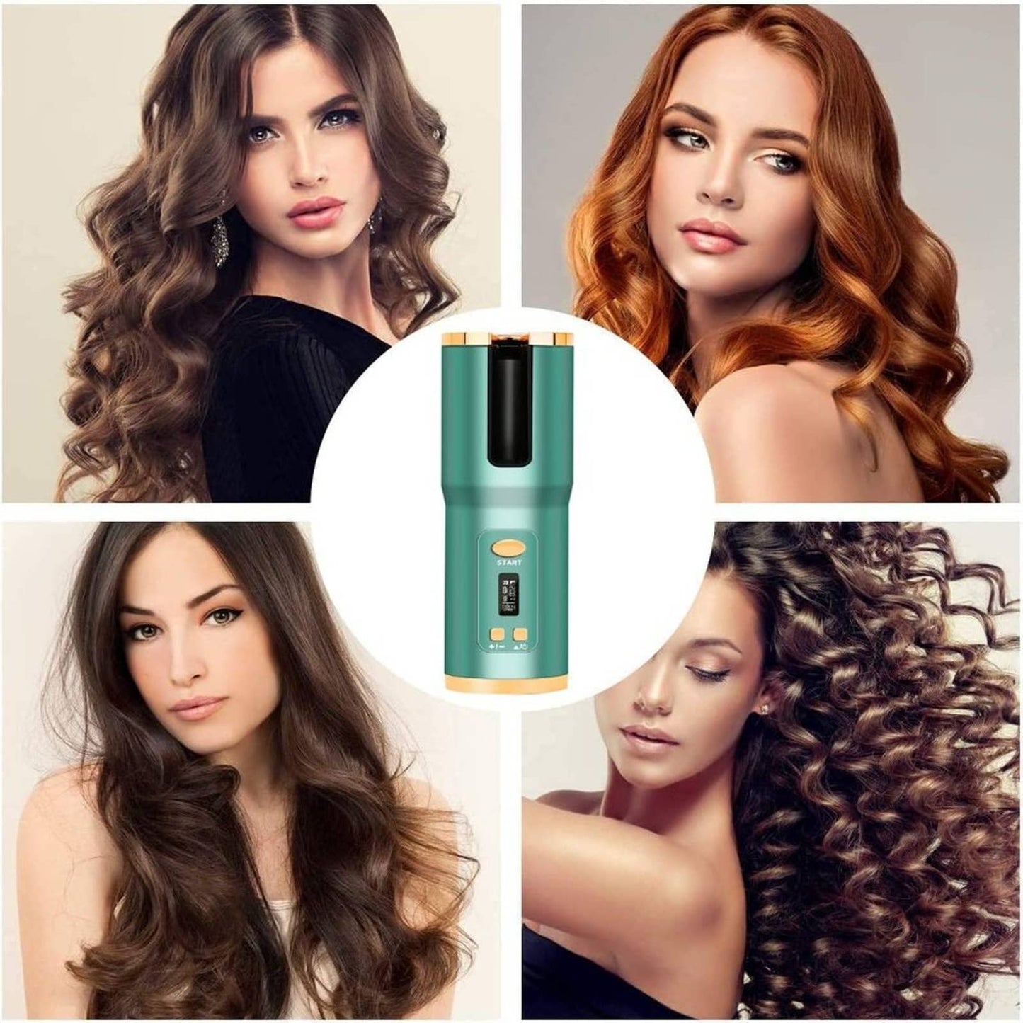 Lanboo Automatic Hair Curler, Cordless Hair Curler for Shoulder Length