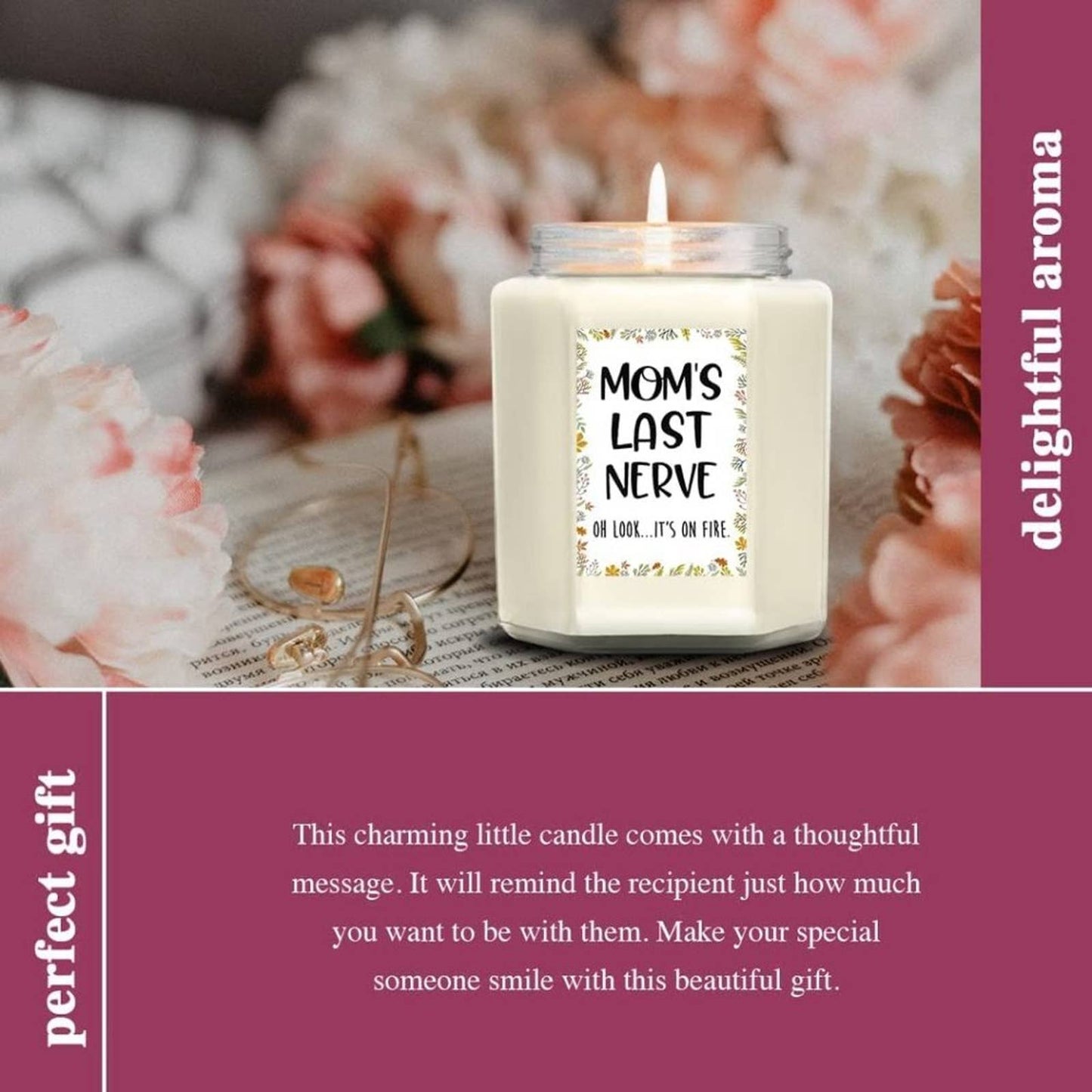 Gifts for Mom from Daughter, Son, Kids - 8oz Lavender Candle