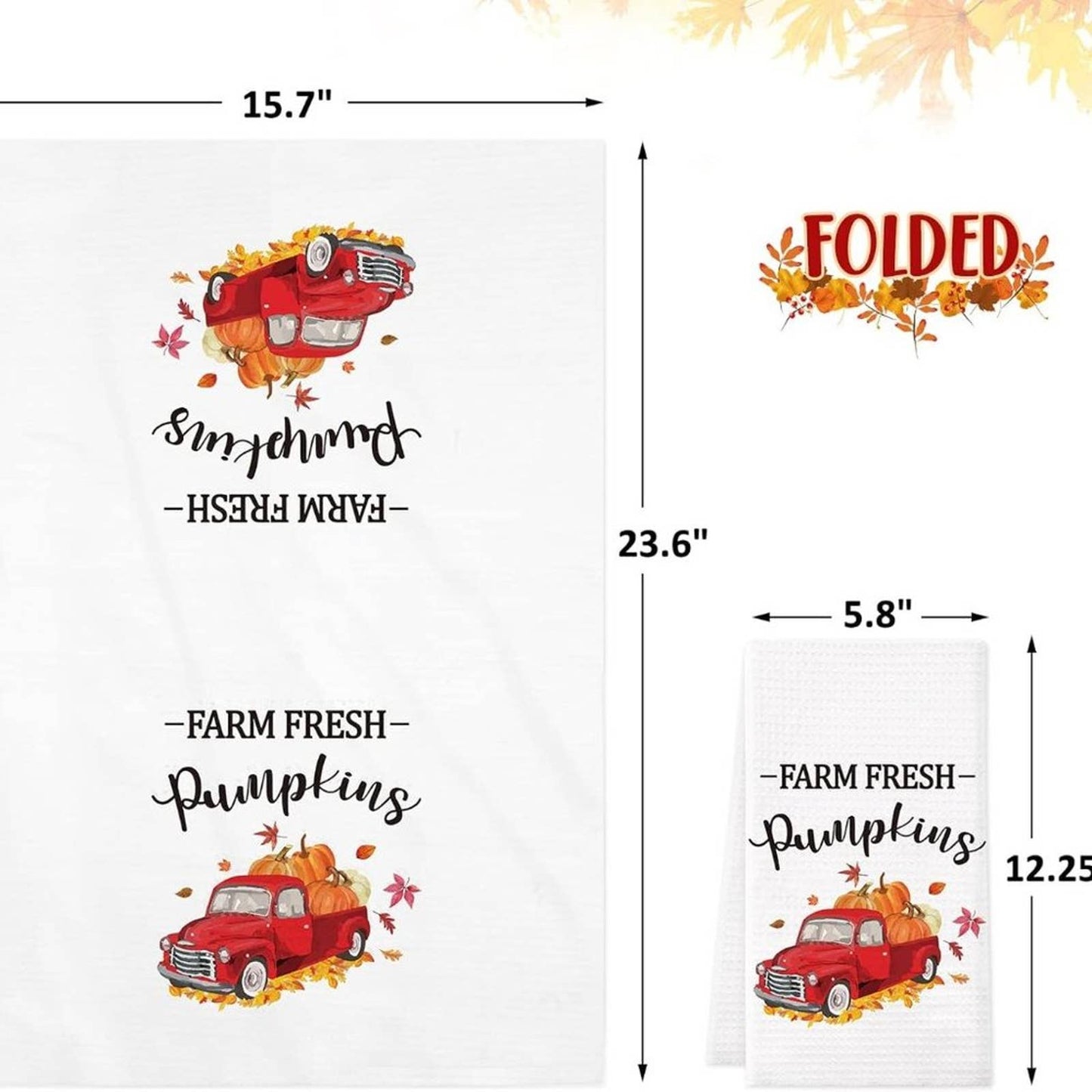 Vansolinne Fall Kitchen Towels Fall Dish Towels Thanksgiving Kitchen Towels 4PK