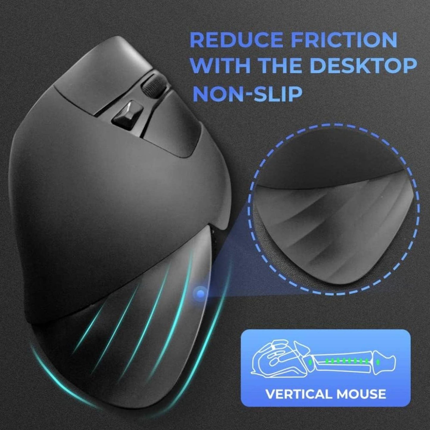 DAREU Vertical Ergonomic 89g Lightweight Optical Mouse, USB Wired Gaming Mouse