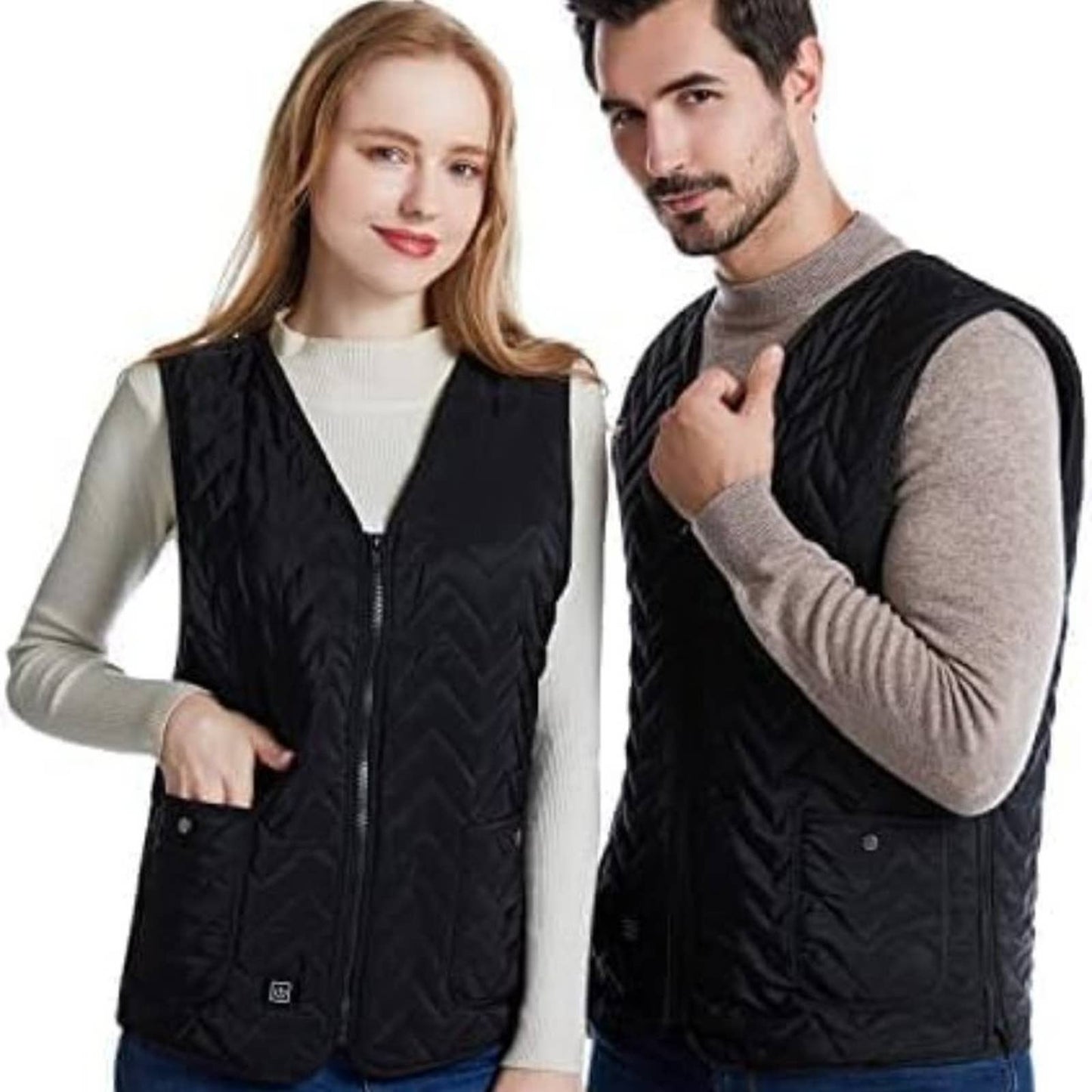 O-SEN Heated Vest for Women Men (Battery not include) One Size Dark Black