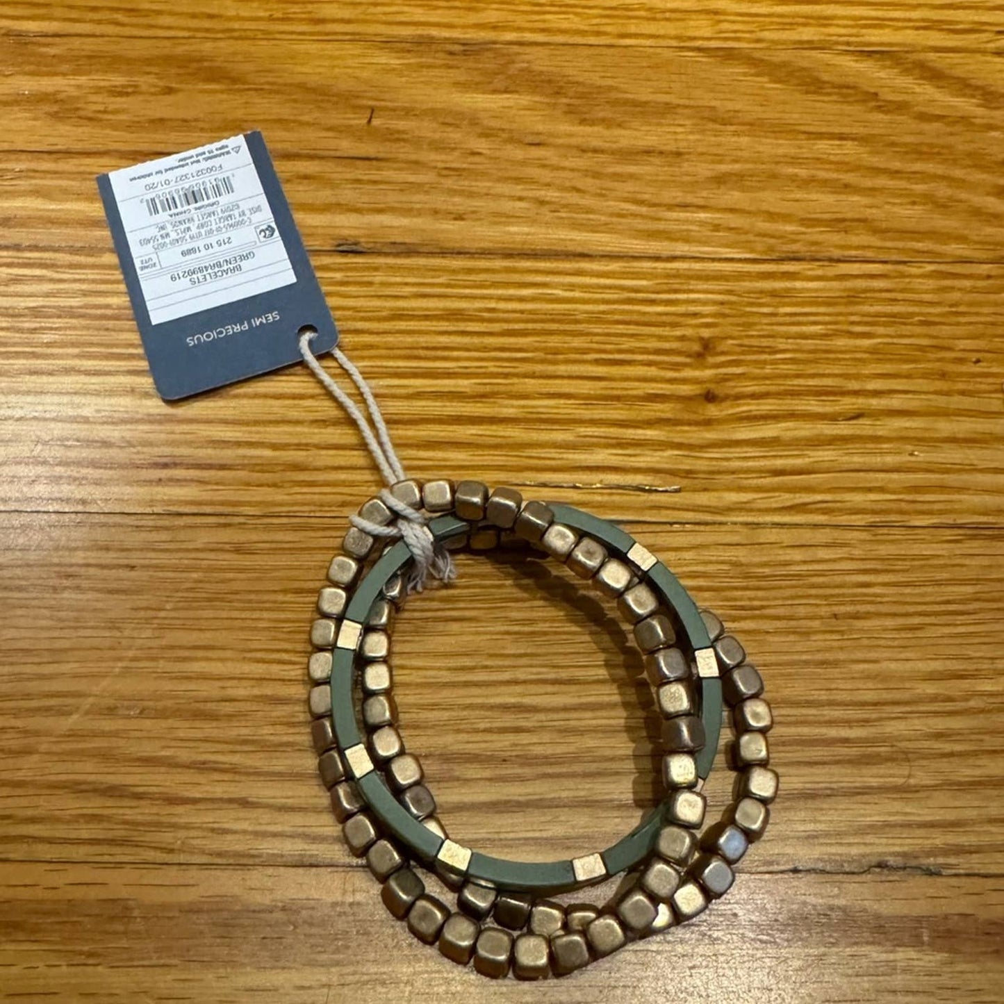 NWT 3PK Semi-Precious Green Bracelets