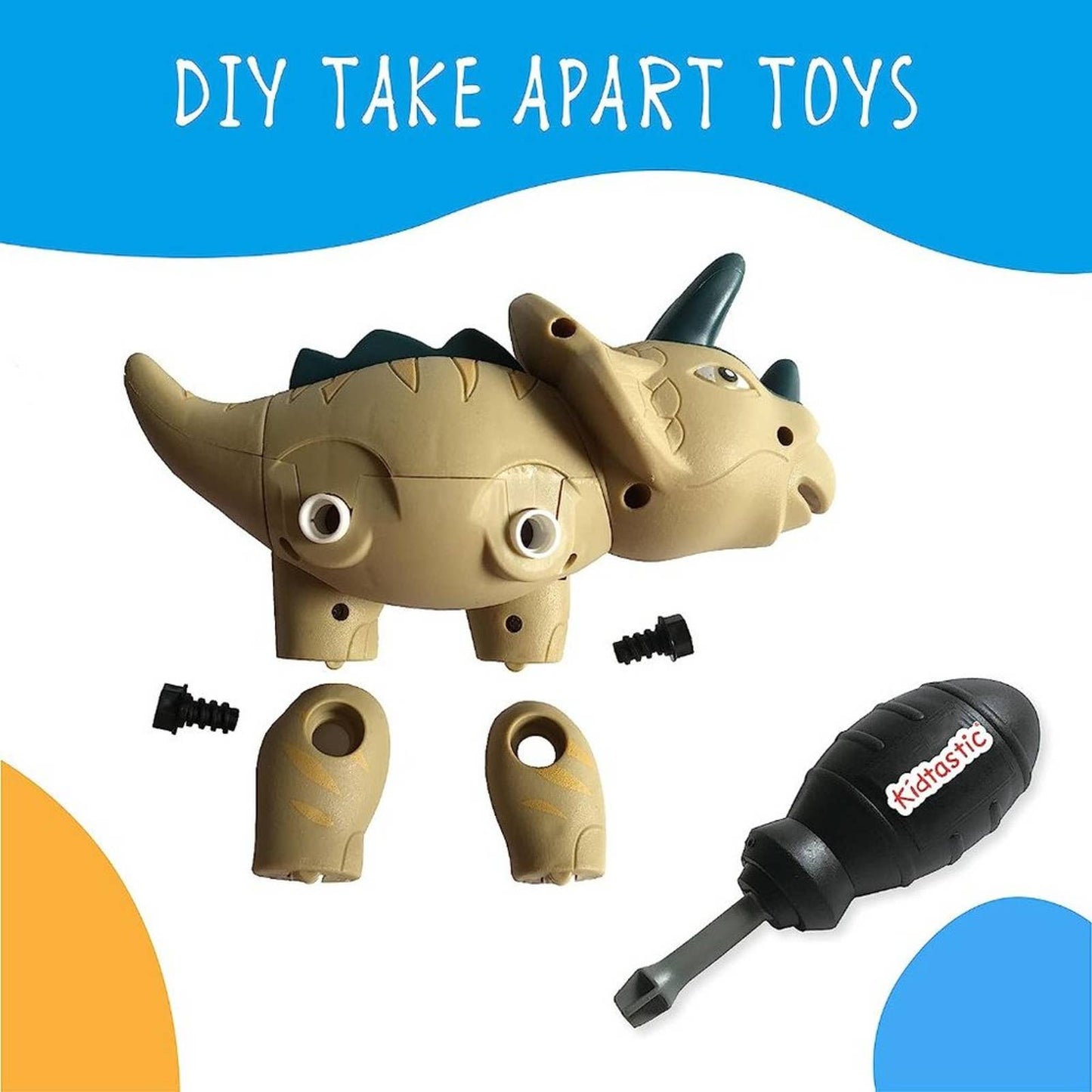 Kidtastic Take Apart Dinosaur Building Set for Kids Ages 3-9 and Up