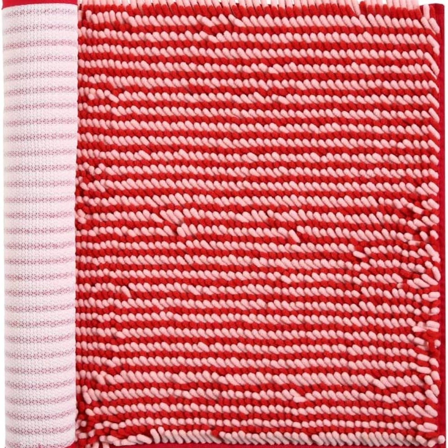 NUOVARUGS Bathroom Rug Anti-Slip Chenille Bath Mat Soft and Cozy Super Absorbent