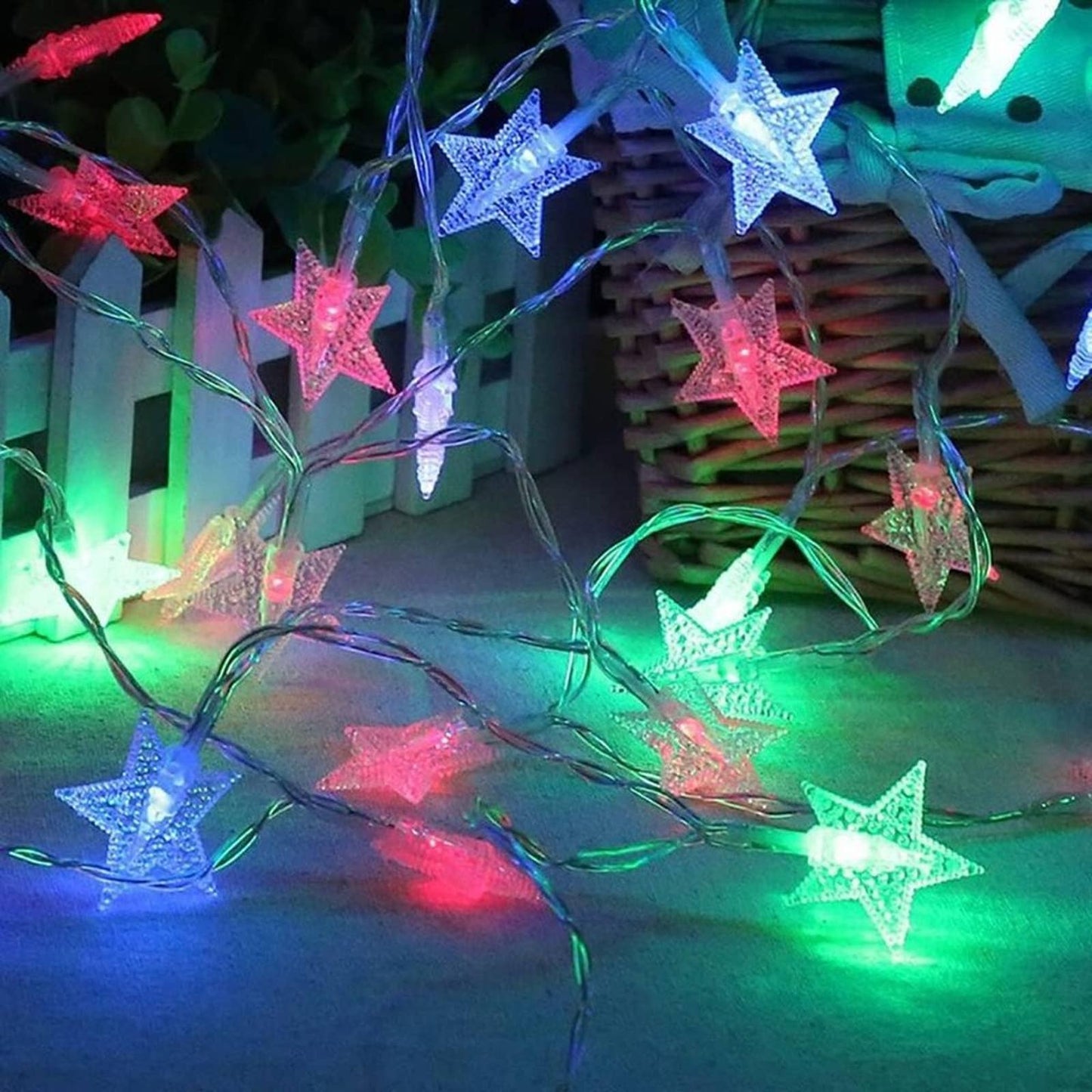 Star String Lights Waterproof Indoor Twinkle Christmas Lights for Bedroom Decor