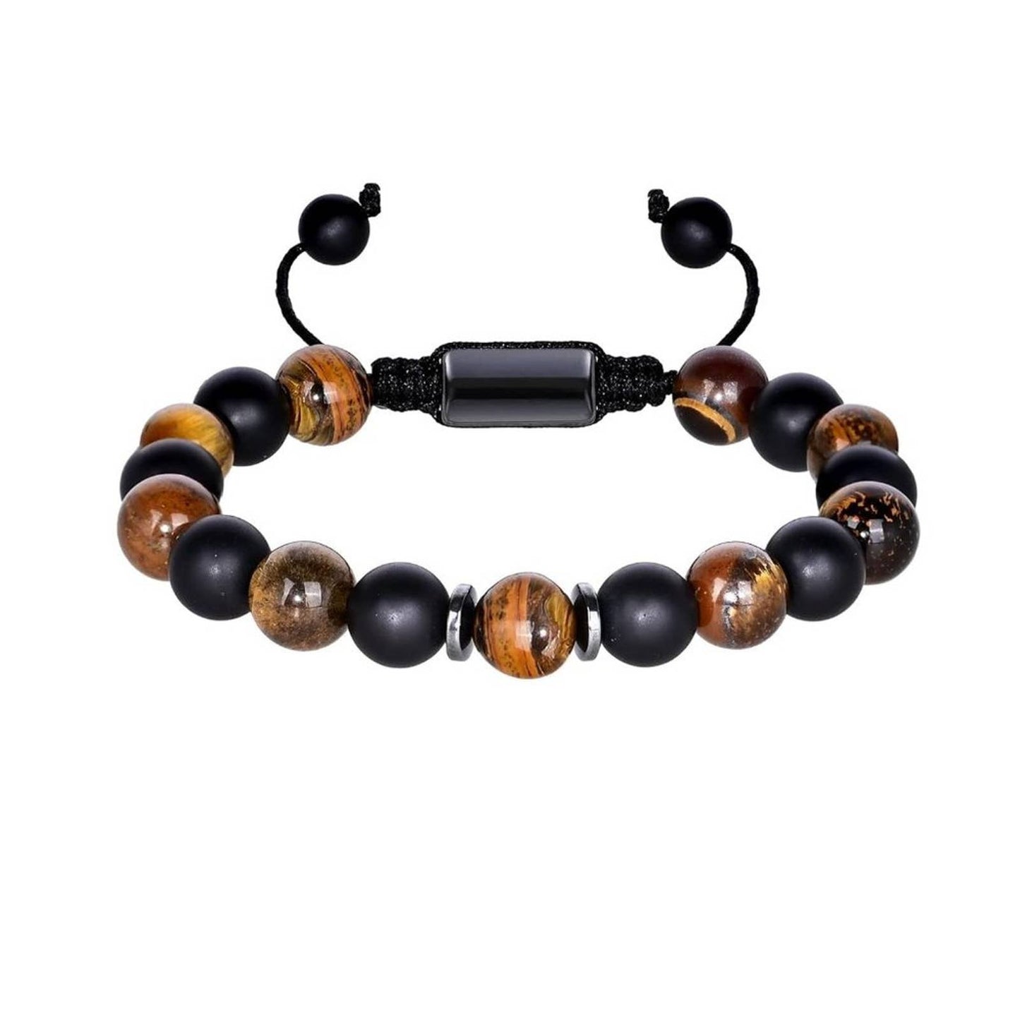 Capdabio Triple Protection Bracelet - Handmade Hematite Bracelet,Black Obsidian