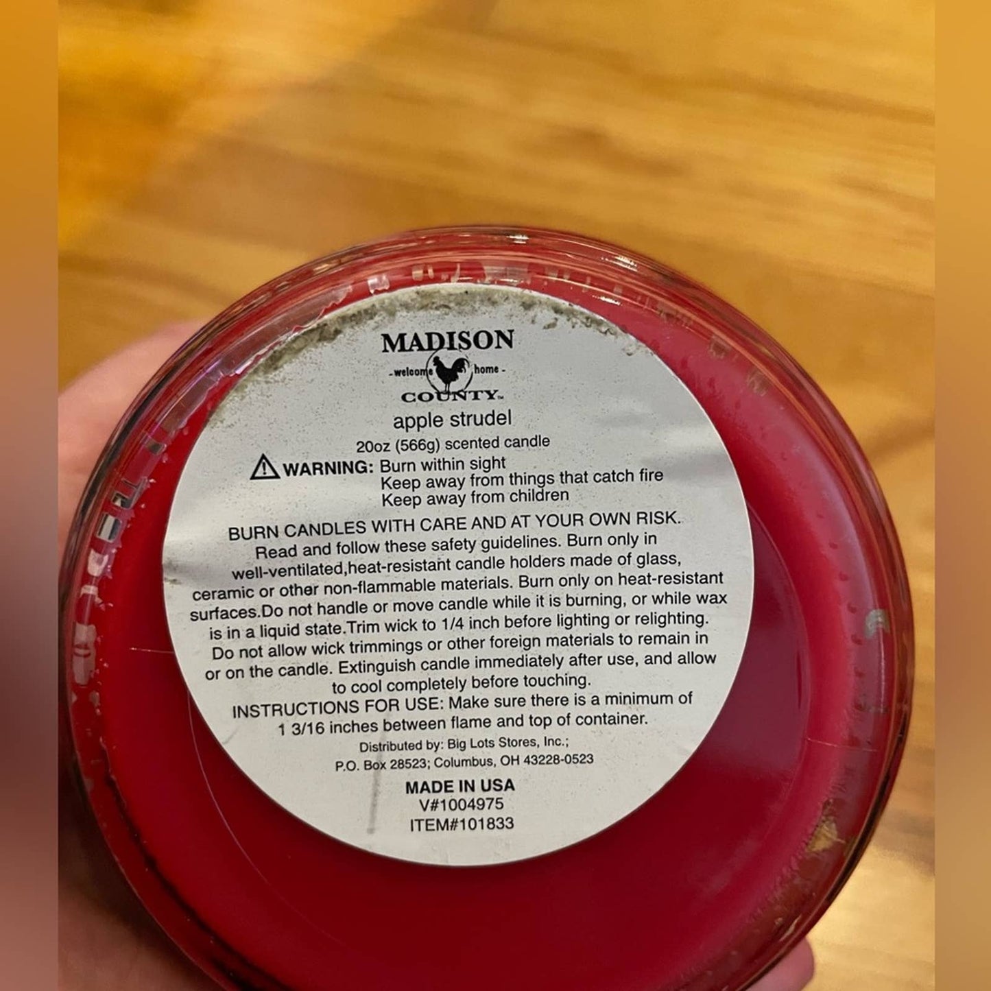 Madison County Apple Strudel Candle, 20oz