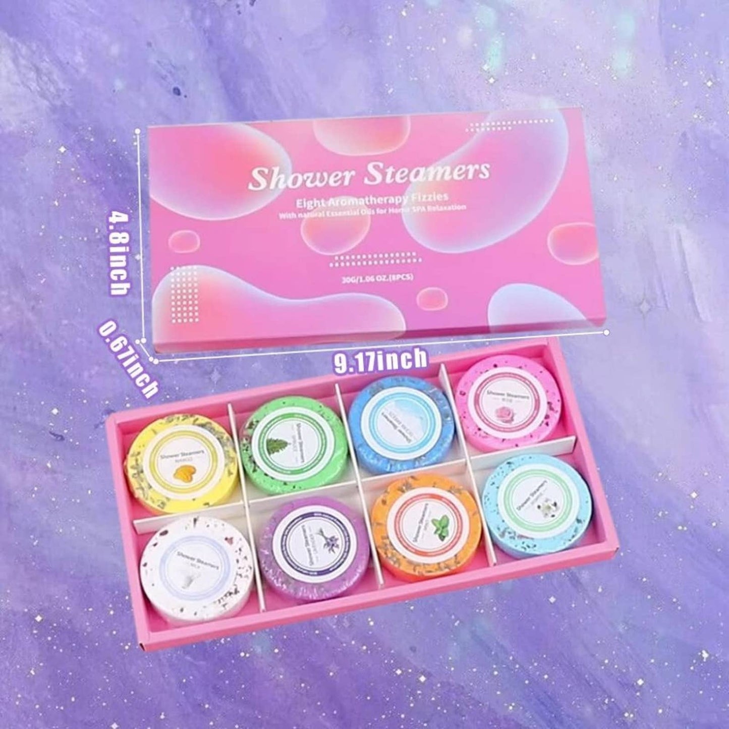Shower Steamers Aromatherapy - 8 Pcs Bath Bombs with Essential Oils