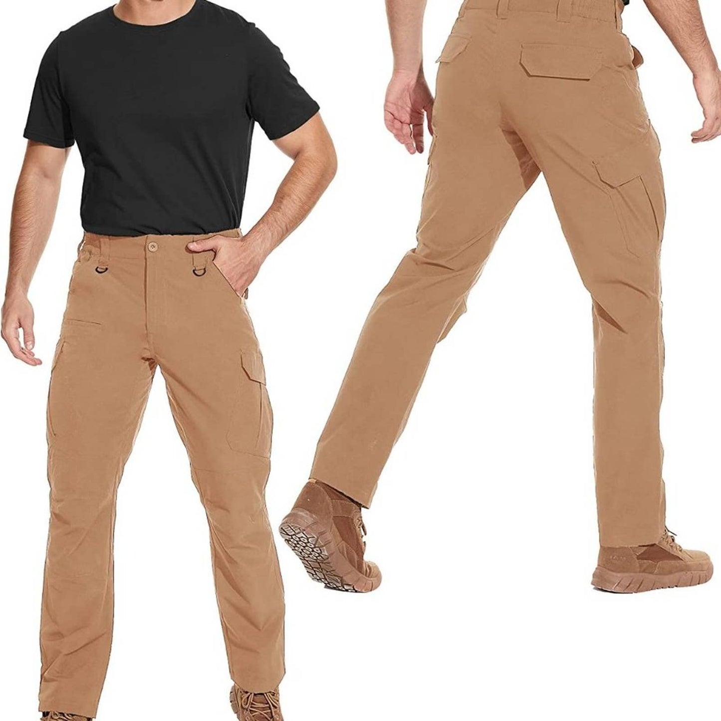 NATUVENIX Tactical Pants for Men, Water Resistant Hiking Cargo Pants 38X32