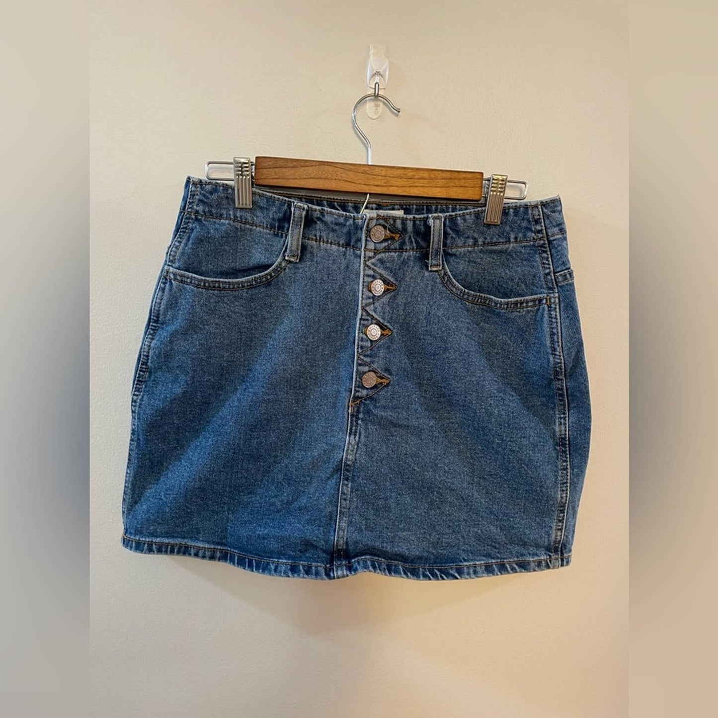 MD Garage Button-up Denim Skirt