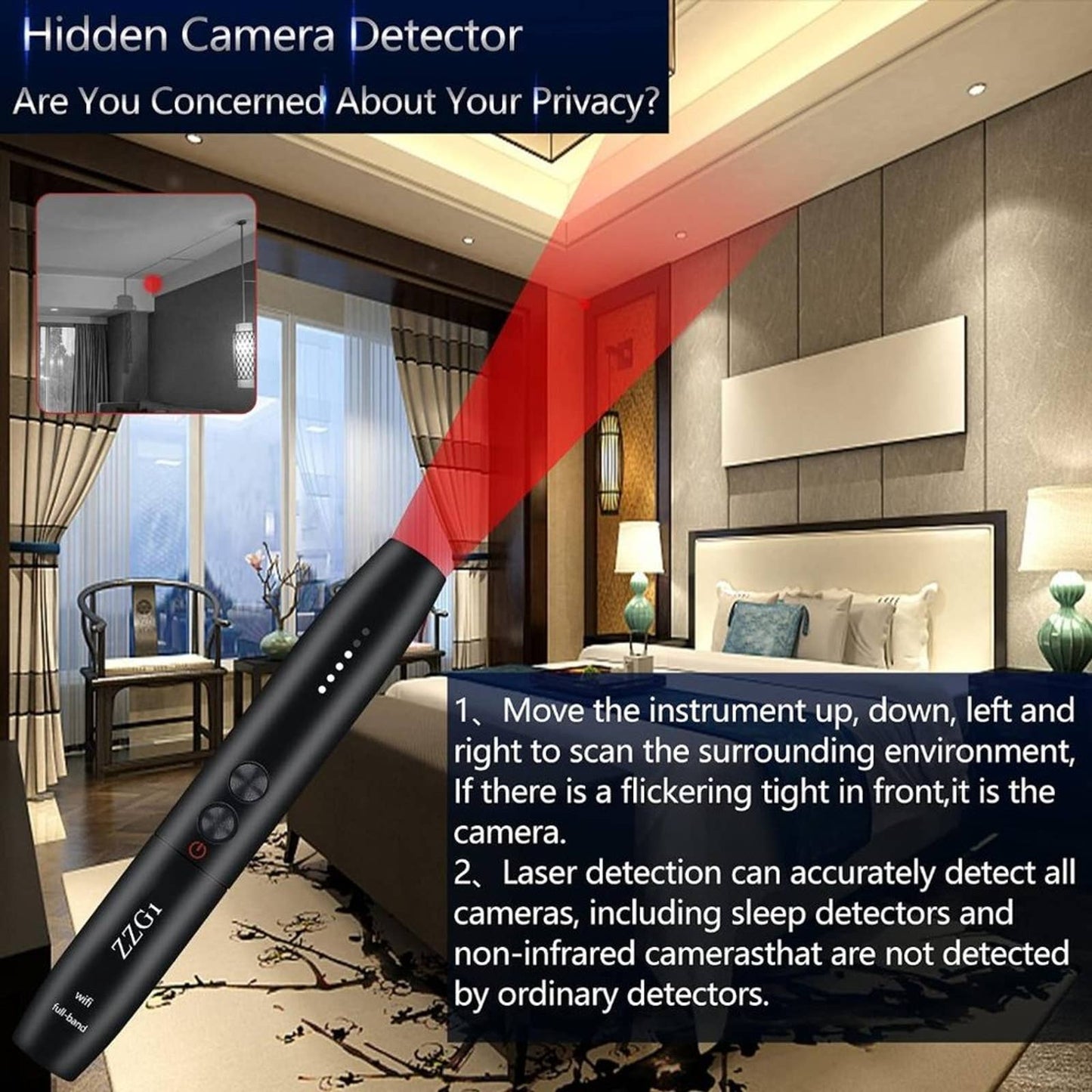 Portable Anti Spy Detector Bug Detector GPS Detector That Can Help You Find Bugs