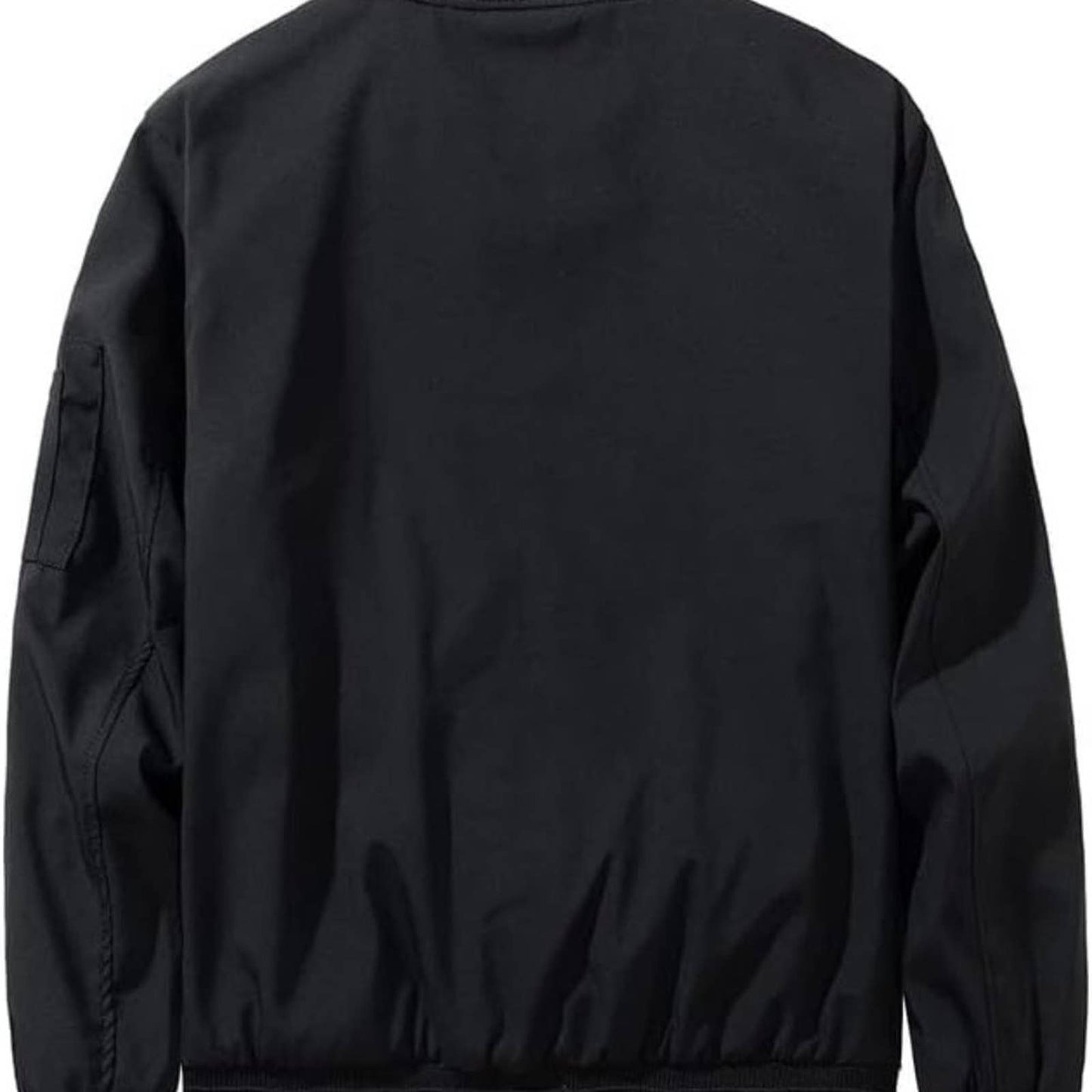 ASHER FASHION Men's Bomber Jacket Lightweight Sportswear Slim Fit Windbreaker LG