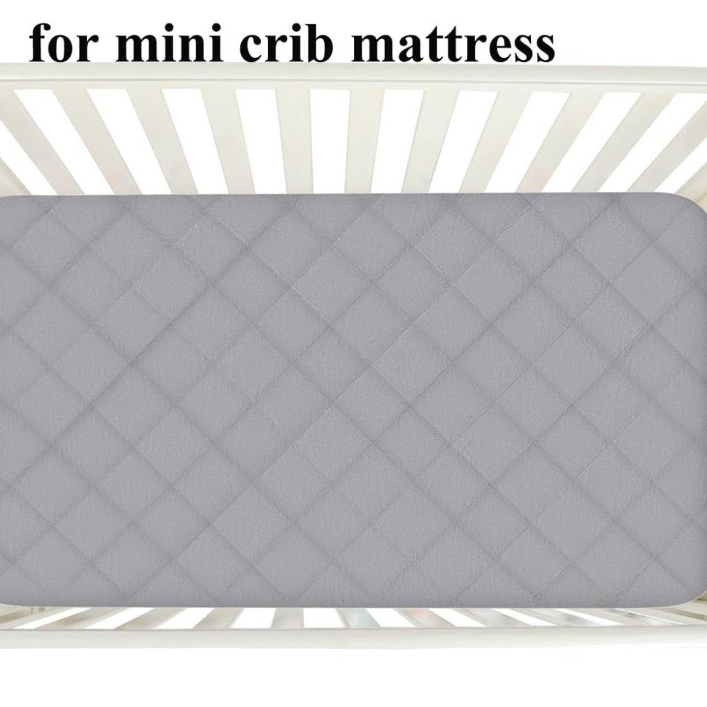 Bamboo Pack n Play Sheets Quilted, Waterproof Pack and Play Mattress Pad/Protect