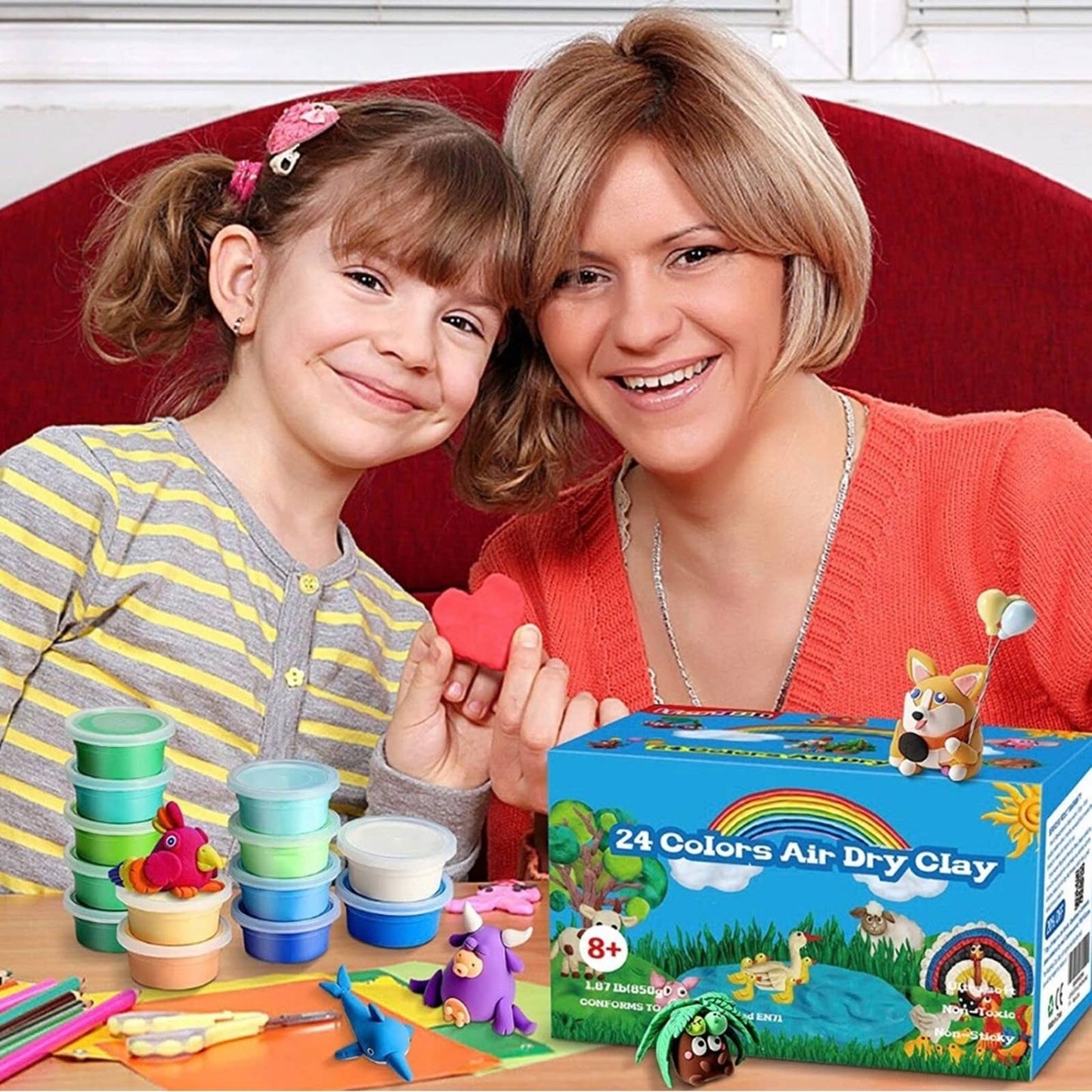 ifergoo Modeling Clay Kit - 24 Colors Magic Air Dry Ultra Light Clay
