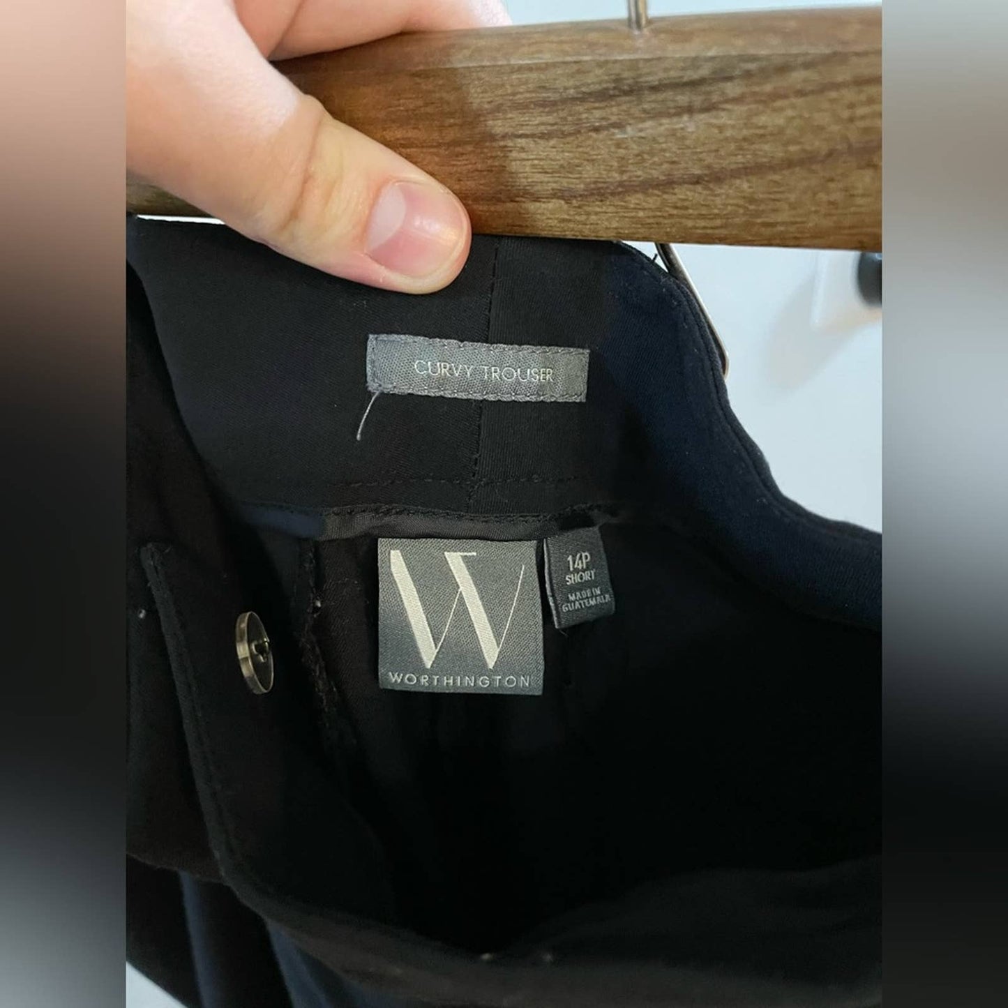Size 14P Short Worthington Black Trousers