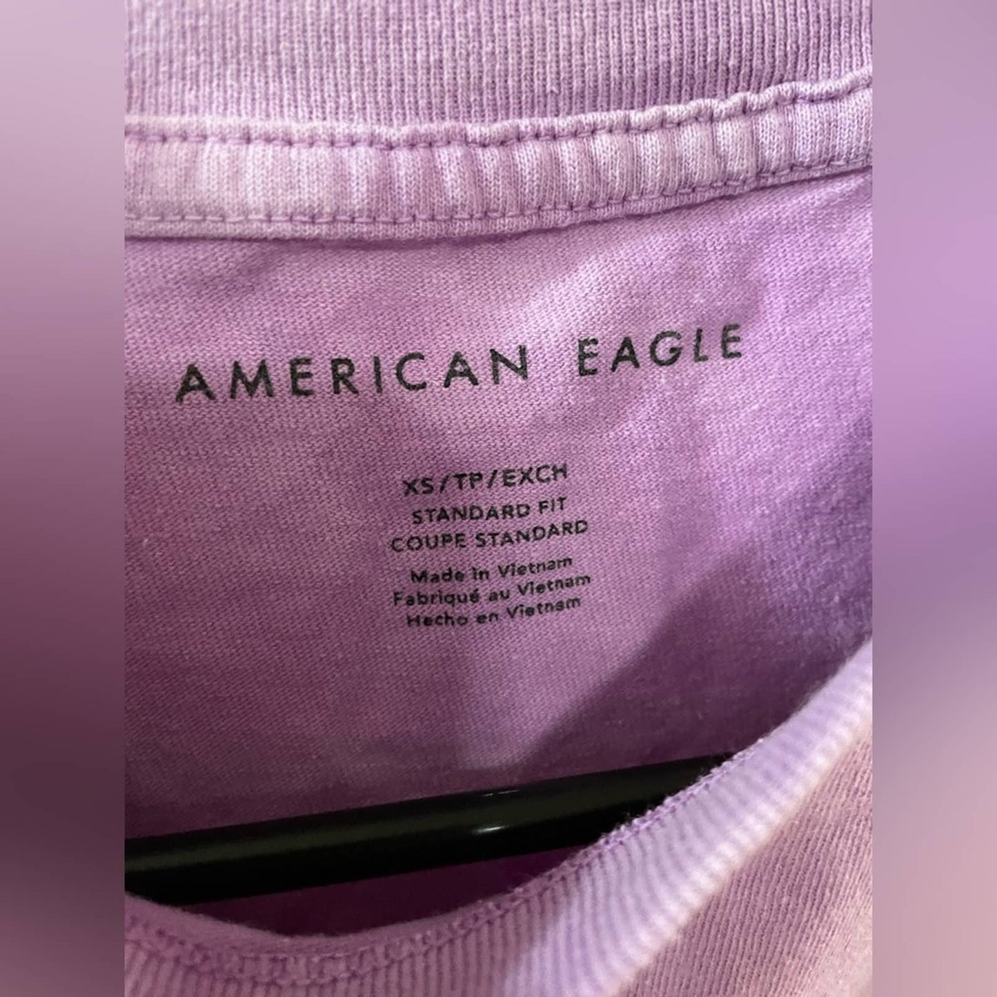 XS American Eagle Purple Tie Dye Shirt