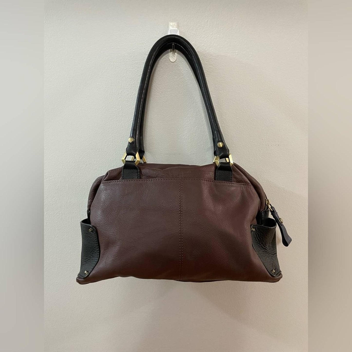 Oryany Full Leather Color Block Shoulder Bag