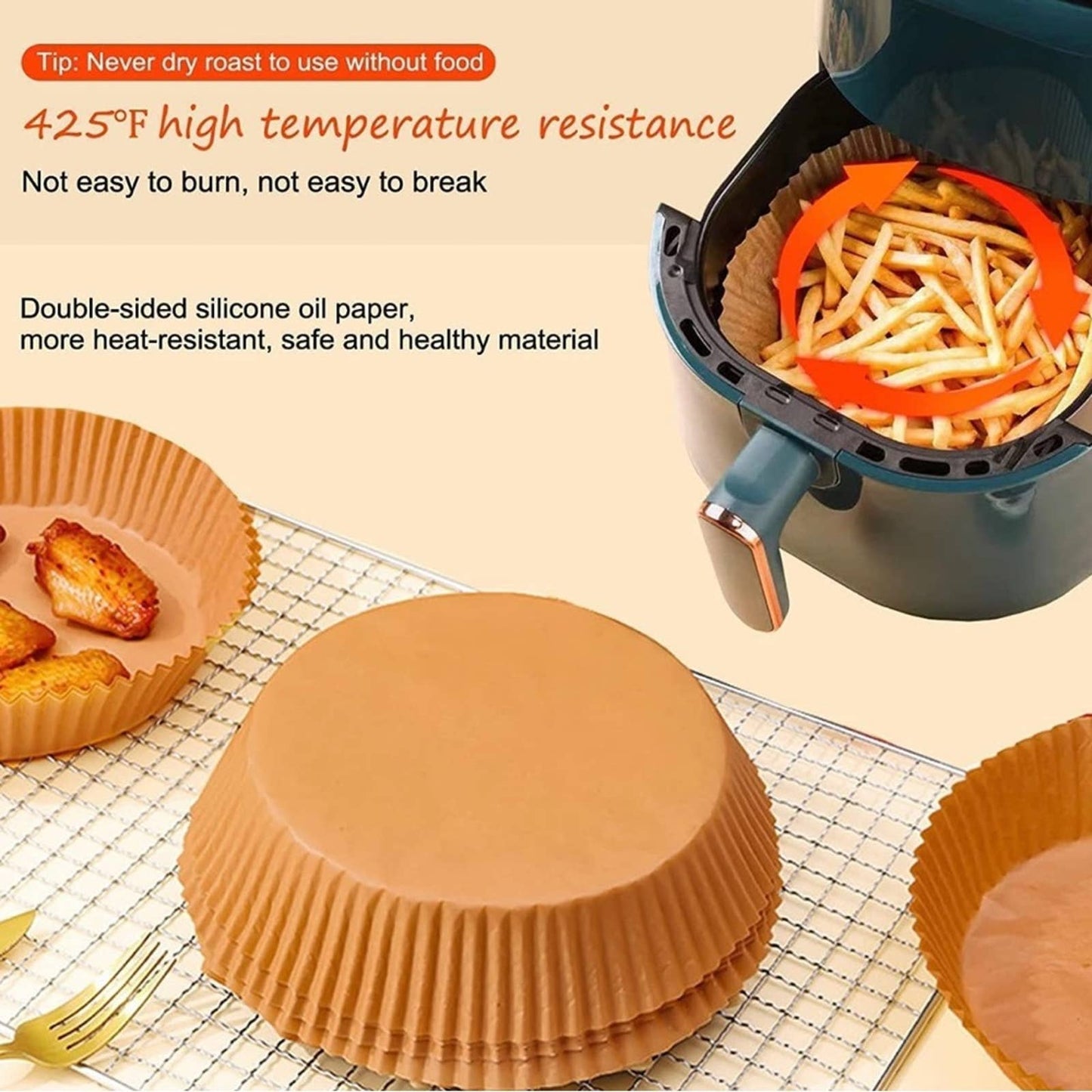 Air Fryer Disposable Paper Liner 100PCS Round Air Fryer Paper Liners 6.3 Consign