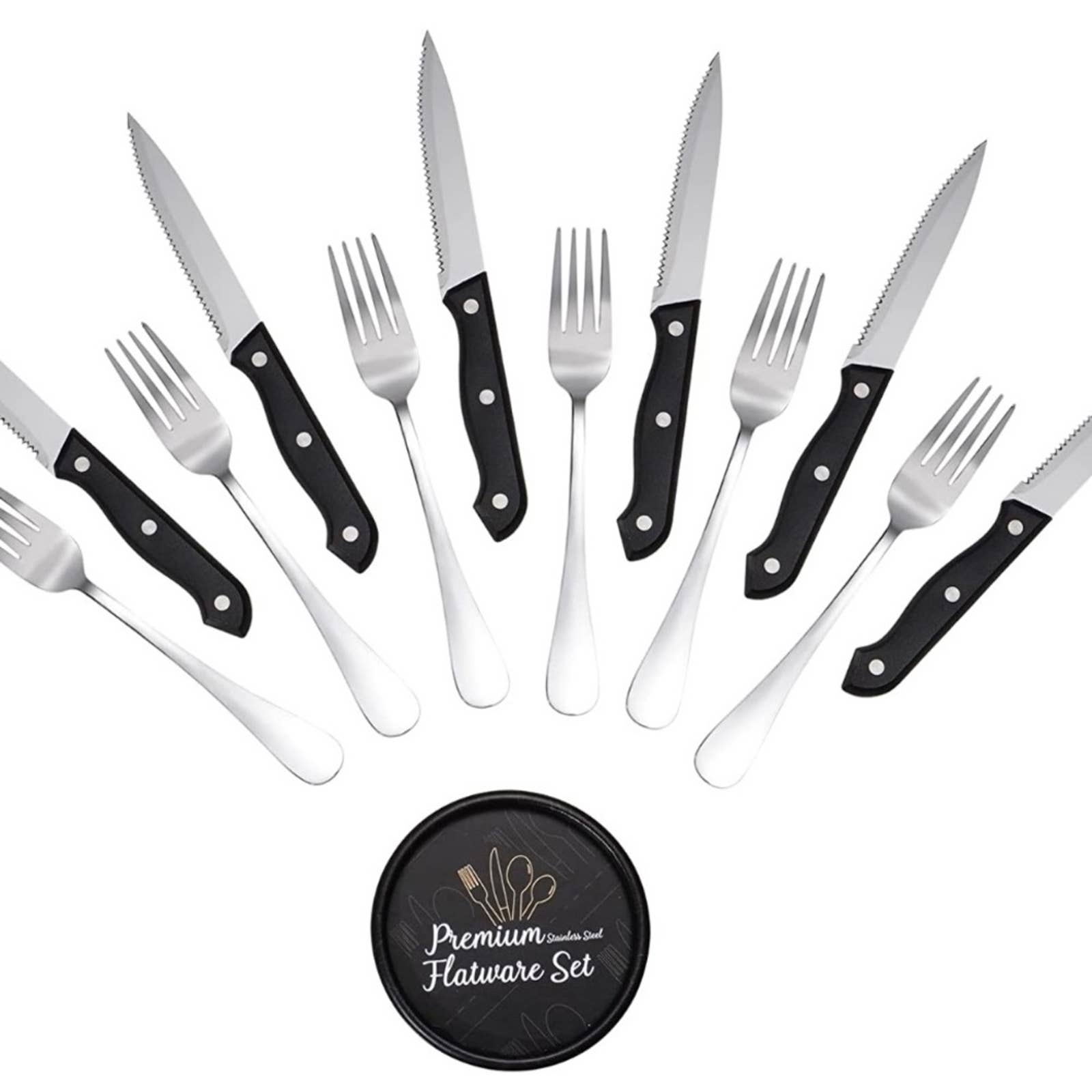 Marco Almond, Kitchen, Marco Almond Dishwasher Safe Ma23 Black Kitchen Knife  Set 7 Pieces Stainless