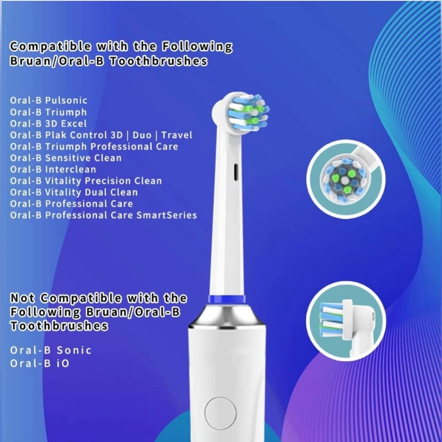 YMPBO Replacement Heads for Oral B Braun Toothbrush EB50 Cross Action 8 pack