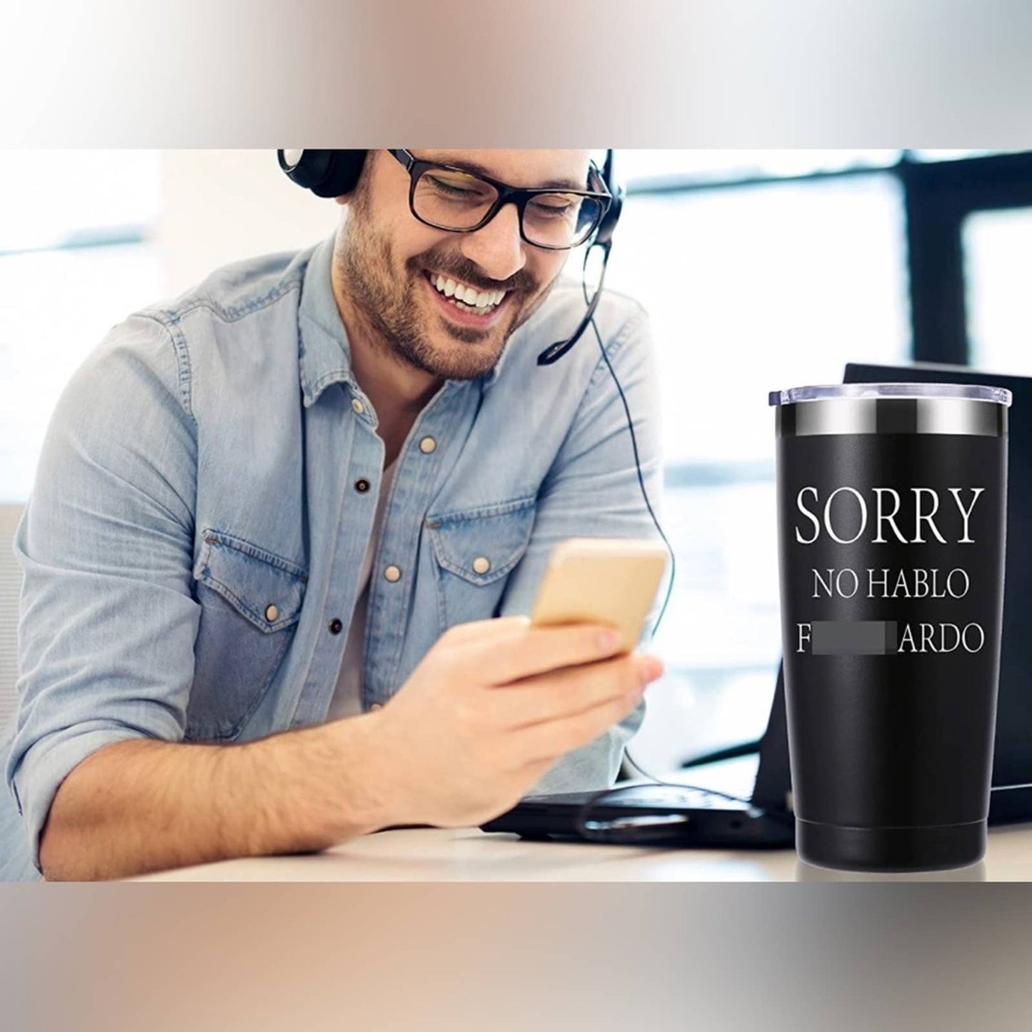 Funny Men Gifts.20 oz Tumbler Gifts for Men (Black)