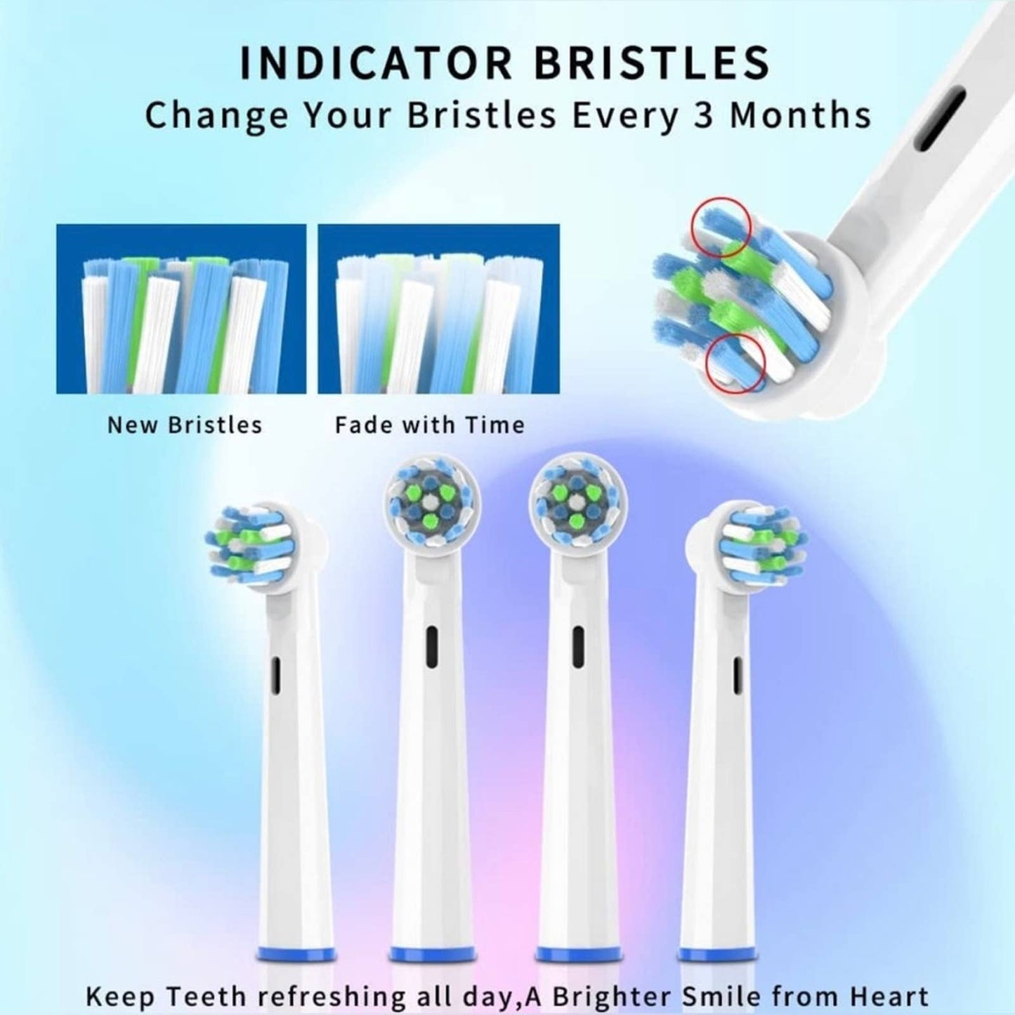 YMPBO Replacement Heads for Oral B Braun Toothbrush EB50 Cross Action 8 pack