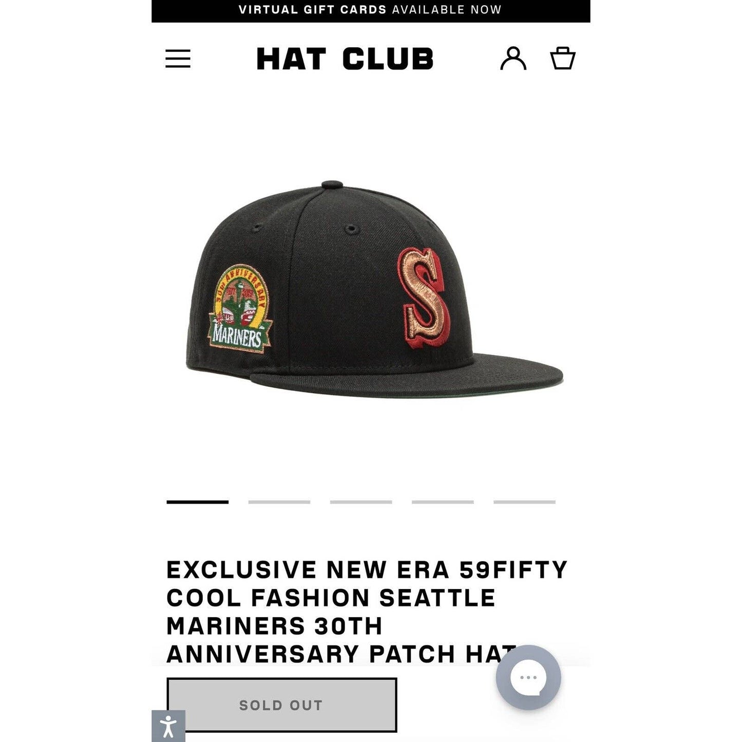 New Era Hat Club Seattle Mariners 30th Anniversary Patch Hat **SHIPS FAST**